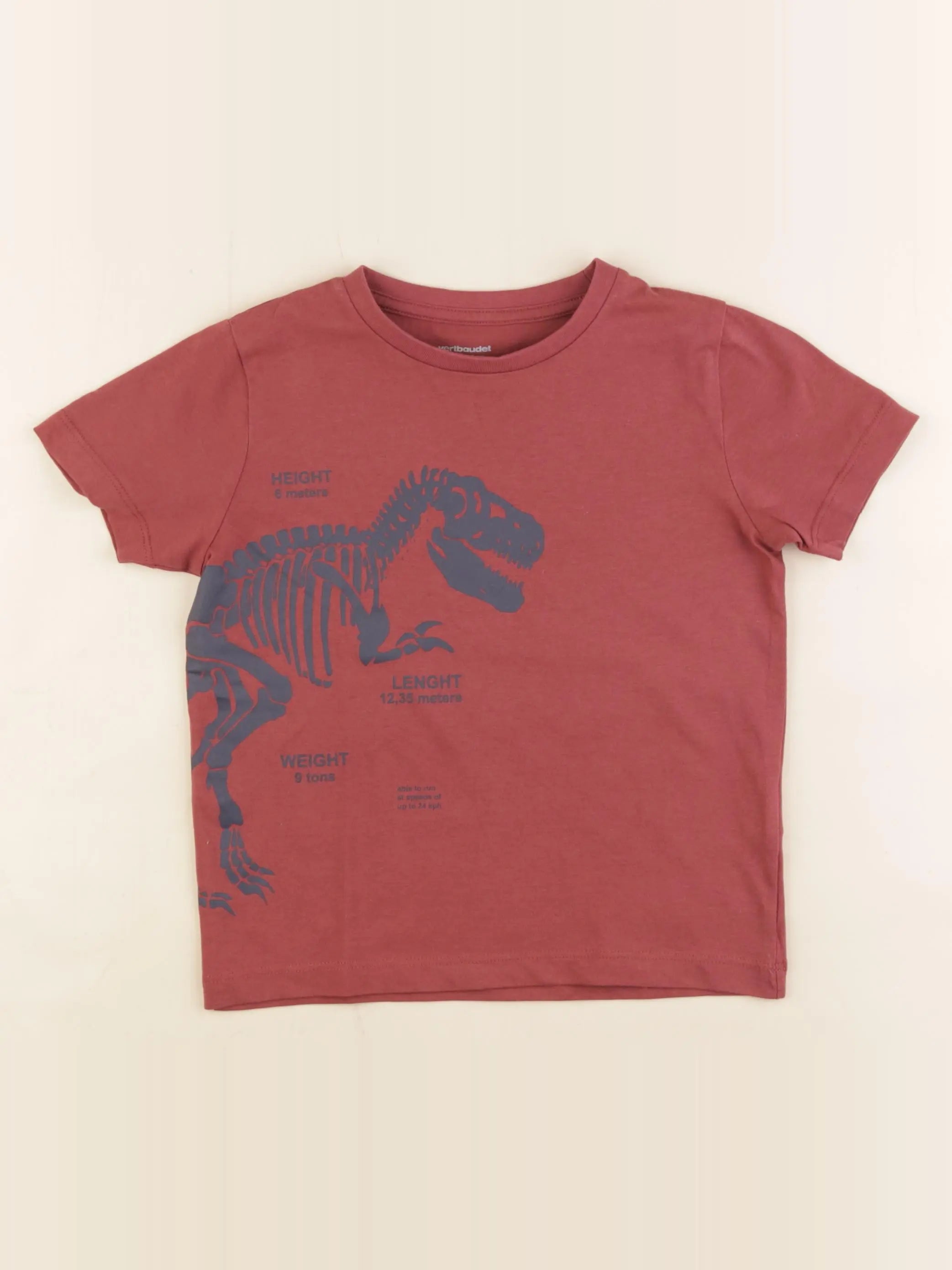 Vertbaudet - tee-shirt rouge - 5 ans