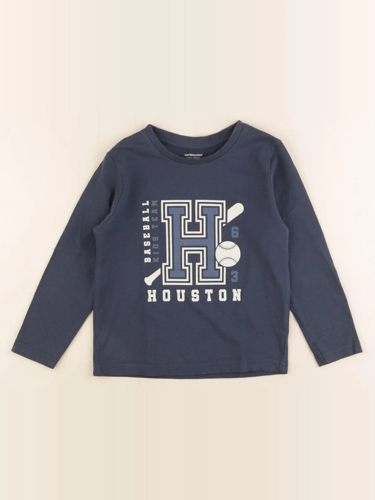 Vertbaudet - tee-shirt bleu - 5 ans