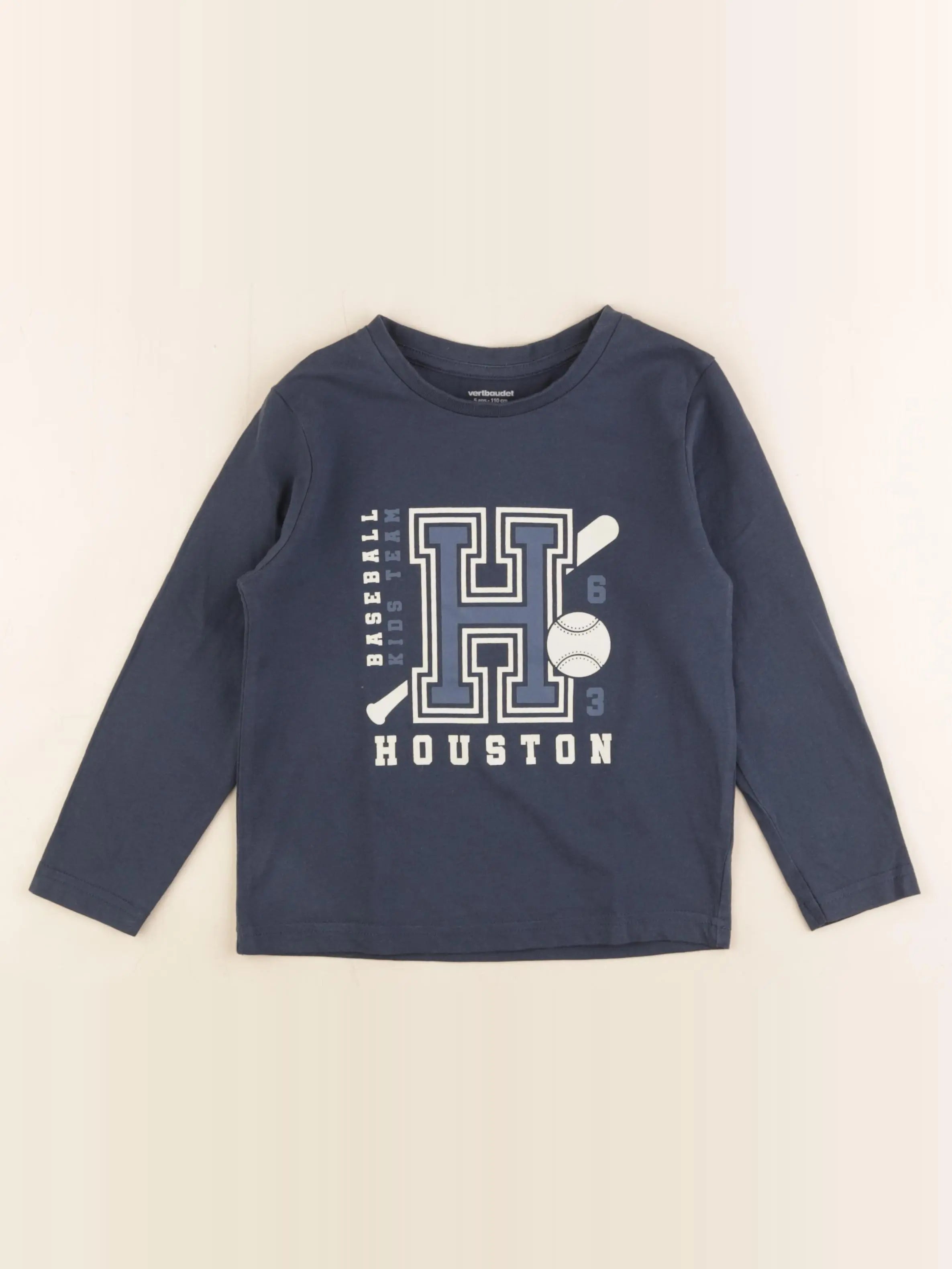 Vertbaudet - tee-shirt bleu - 5 ans