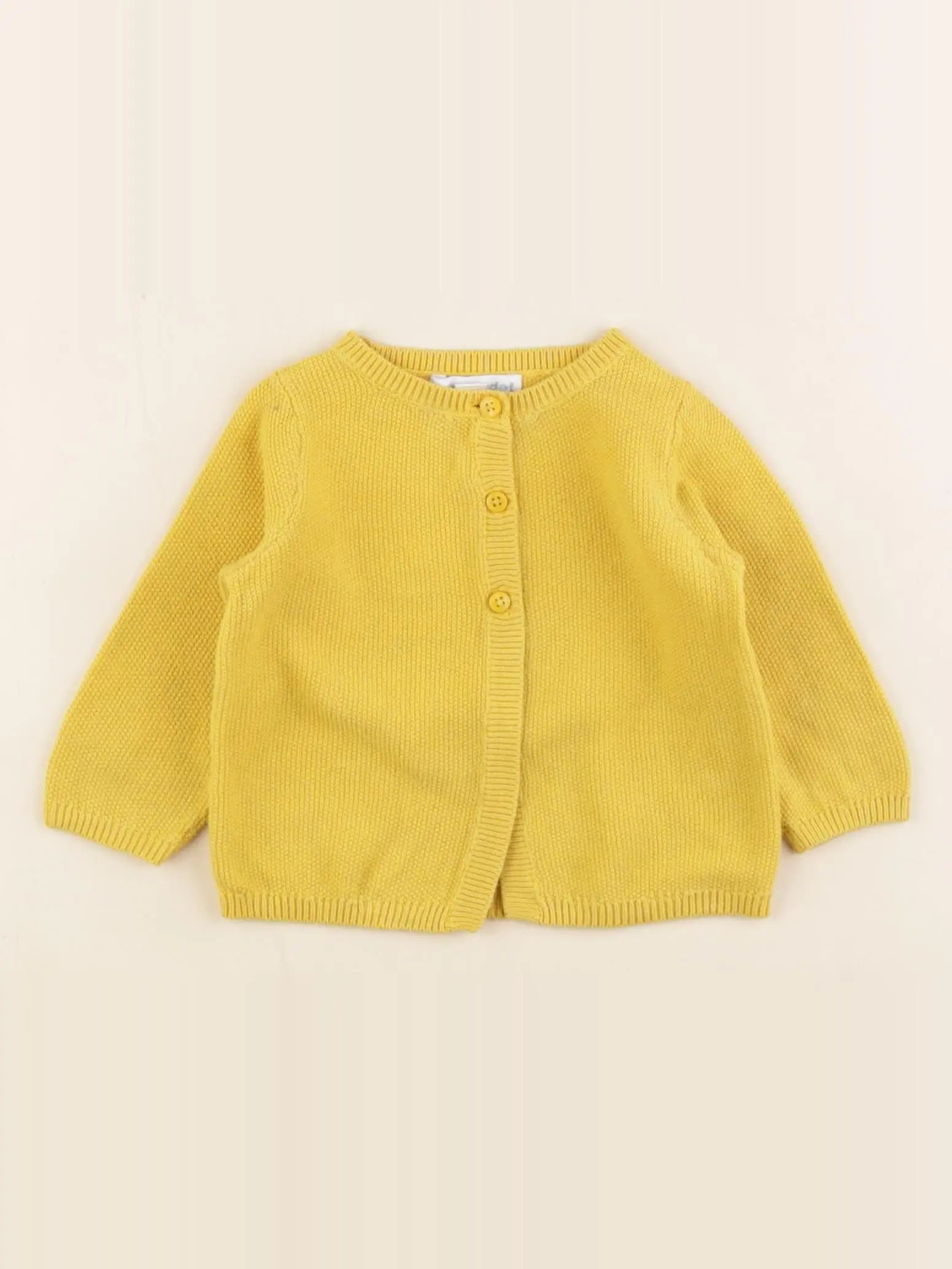 Vertbaudet - gilet jaune - 3 mois