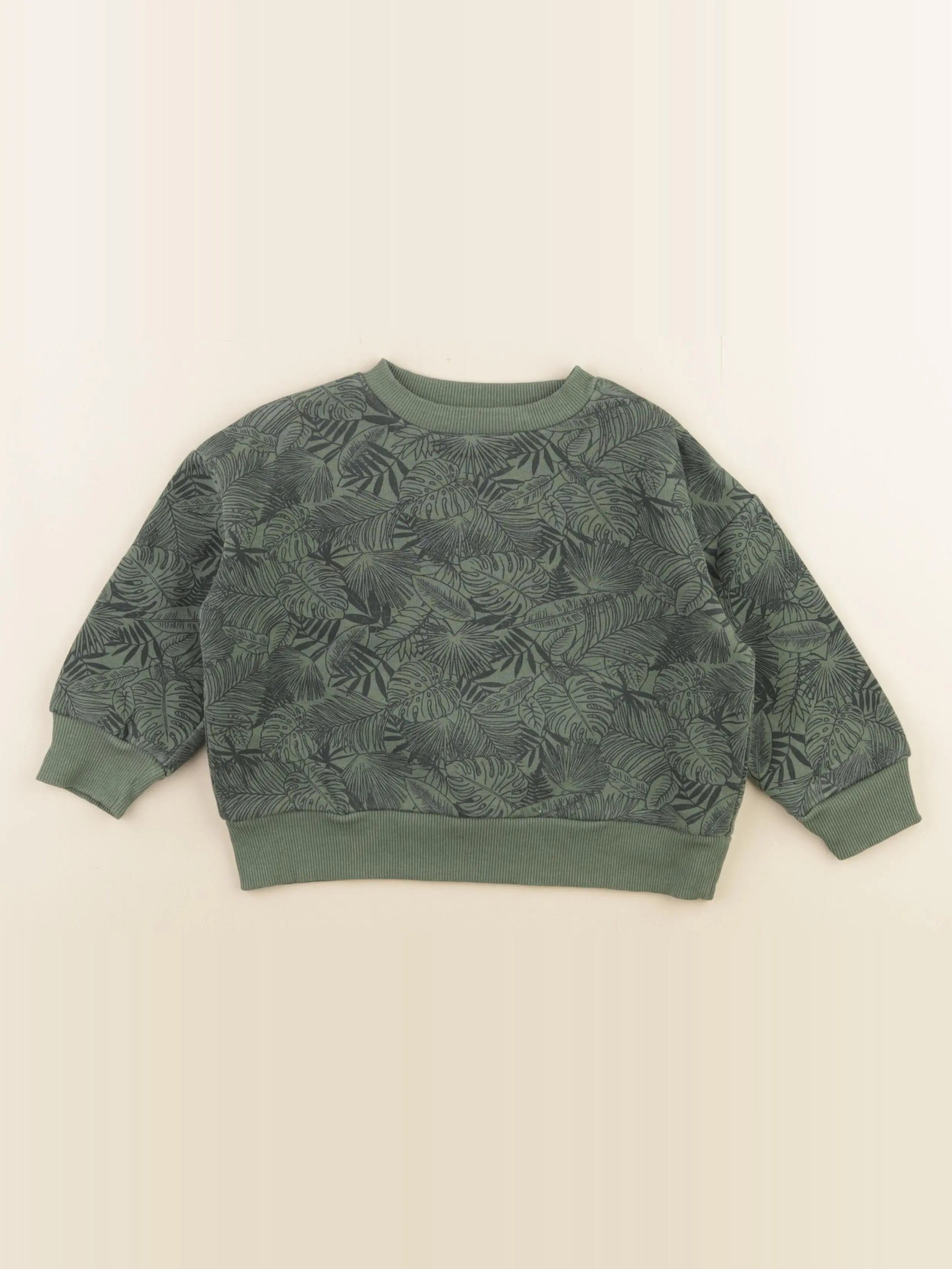 Vertbaudet - sweat vert - 3 ans