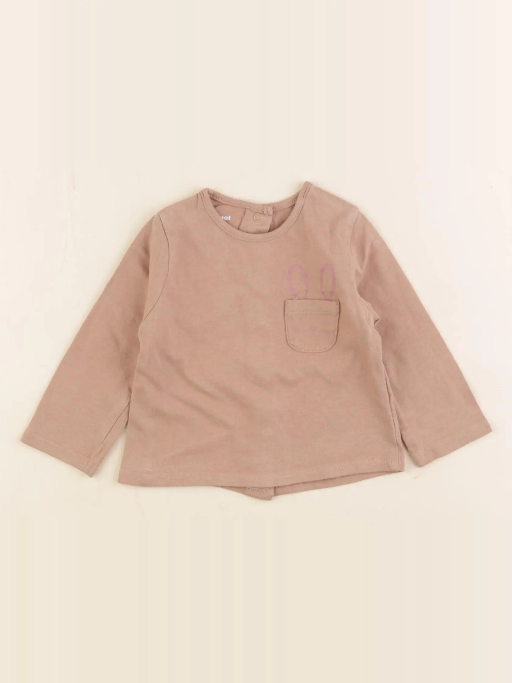 Vertbaudet - tee-shirt marron - 3 mois