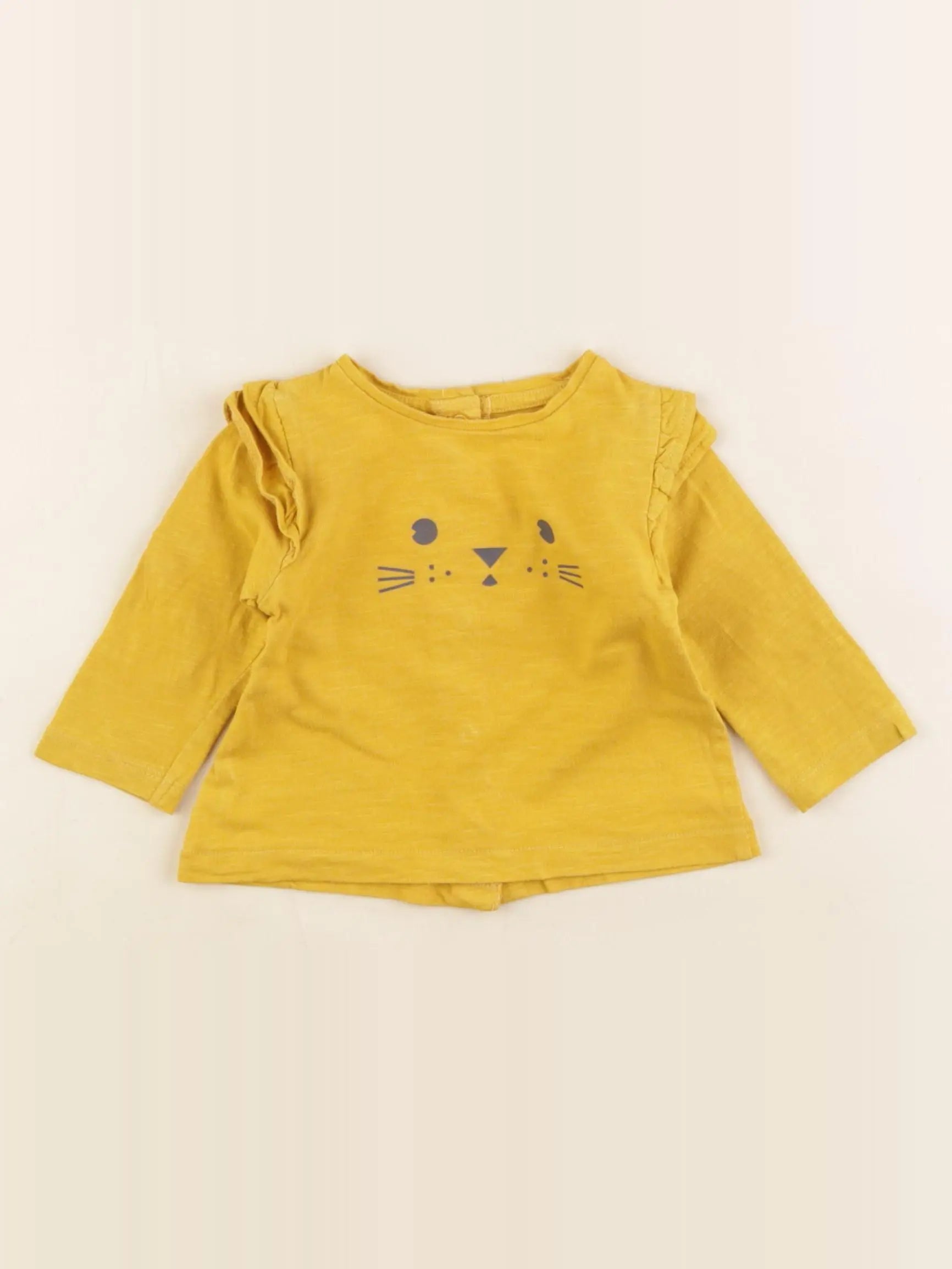 Vertbaudet - tee-shirt jaune - 3 mois