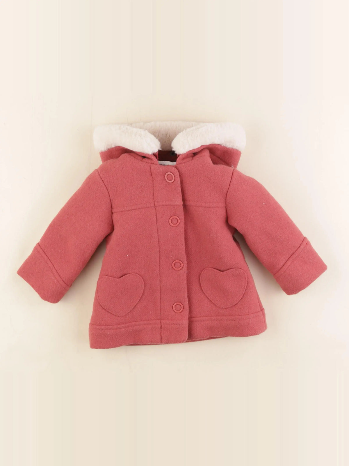 Vertbaudet - manteau rose - 6 mois