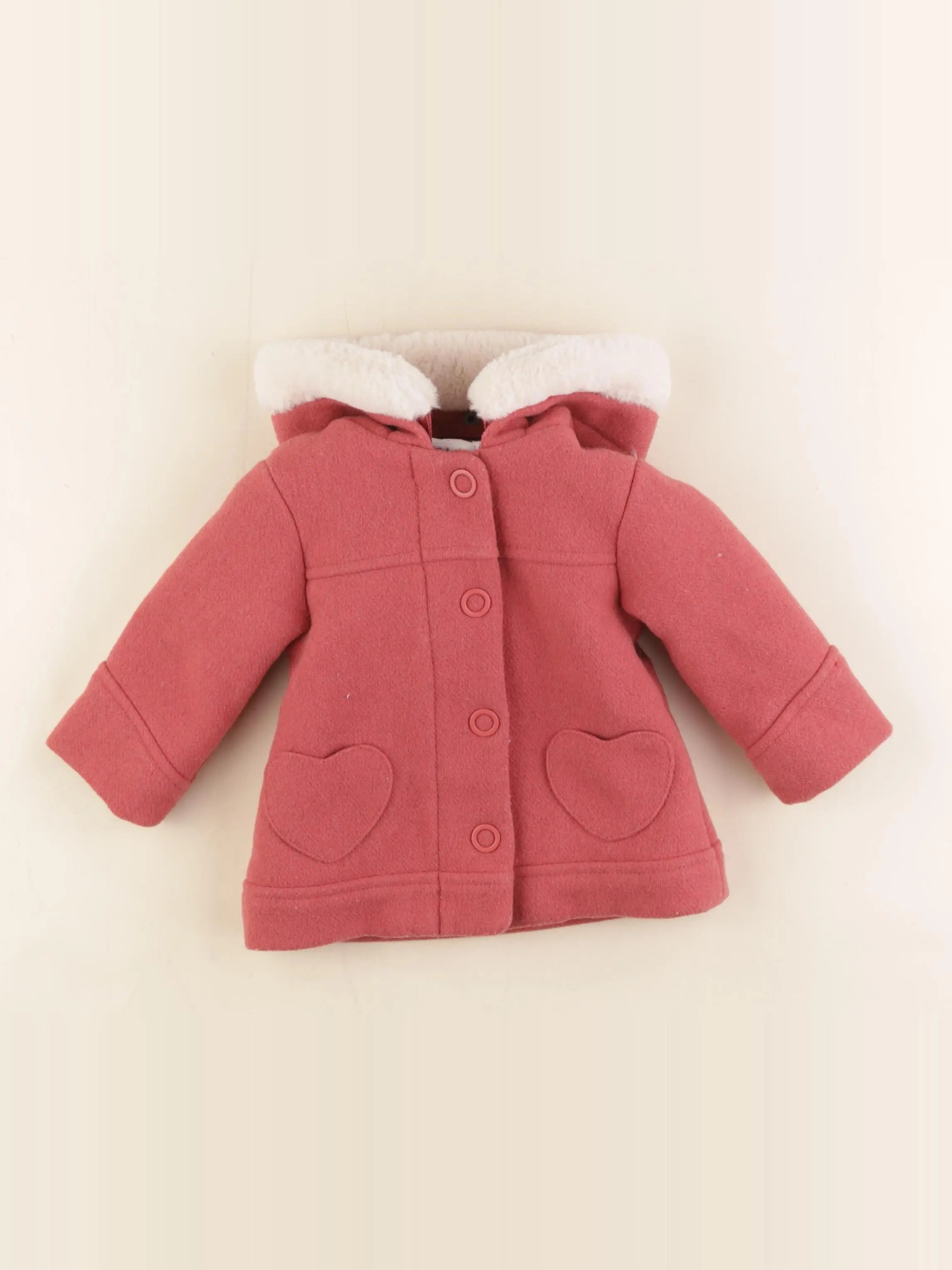 Vertbaudet - manteau rose - 6 mois