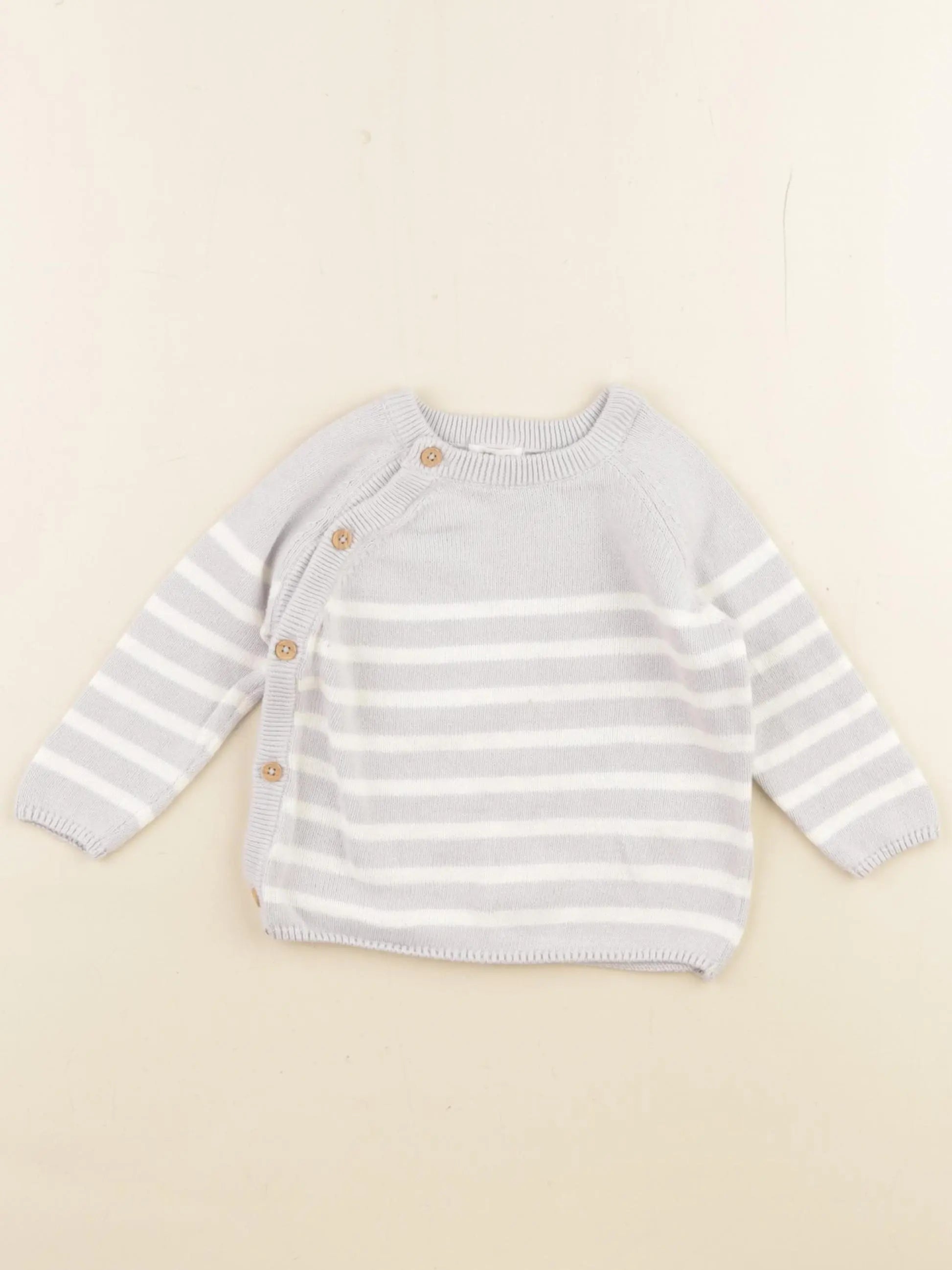 Vertbaudet - pull violet - 12 mois