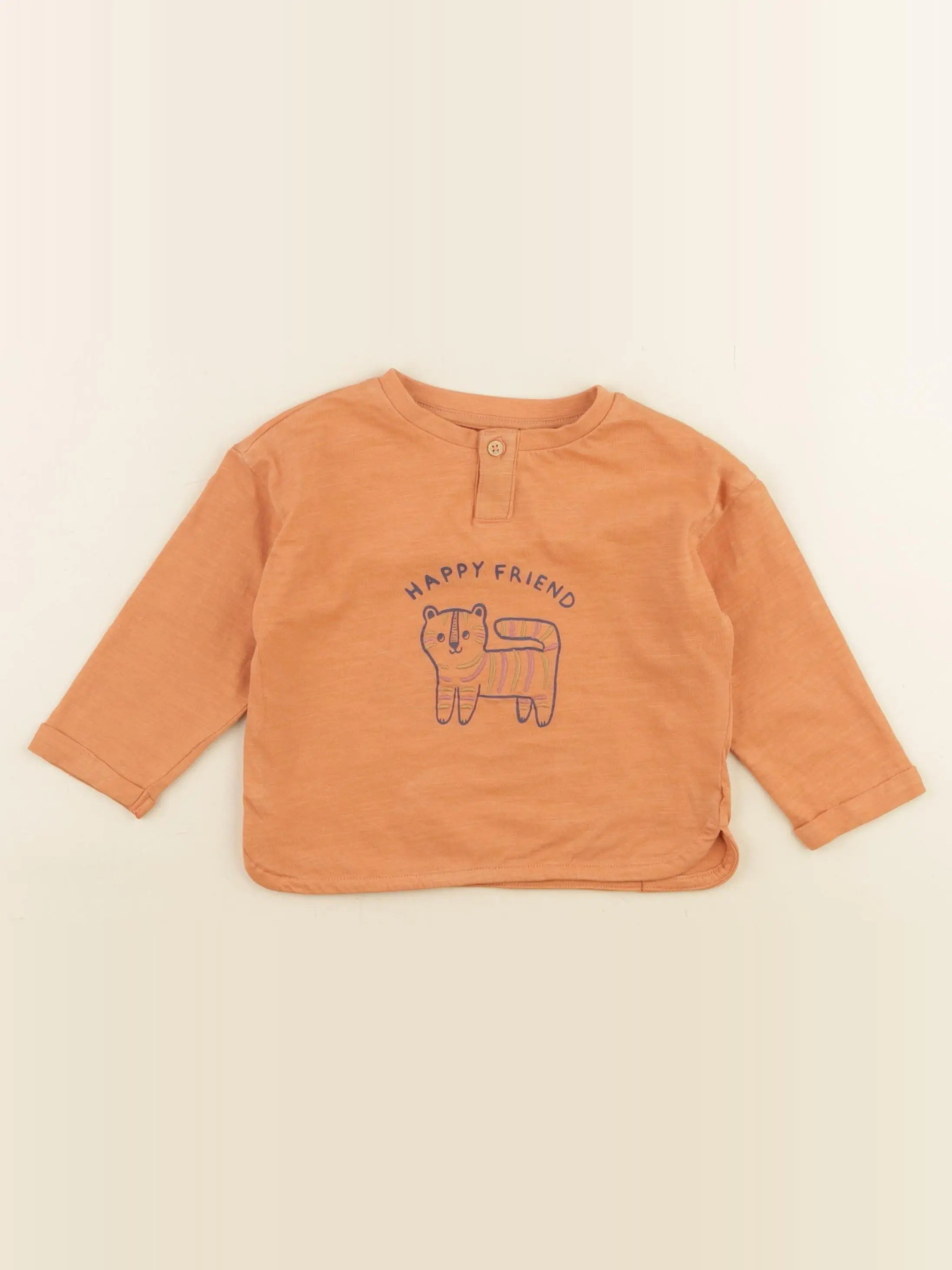 Vertbaudet - tee-shirt orange - 12 mois