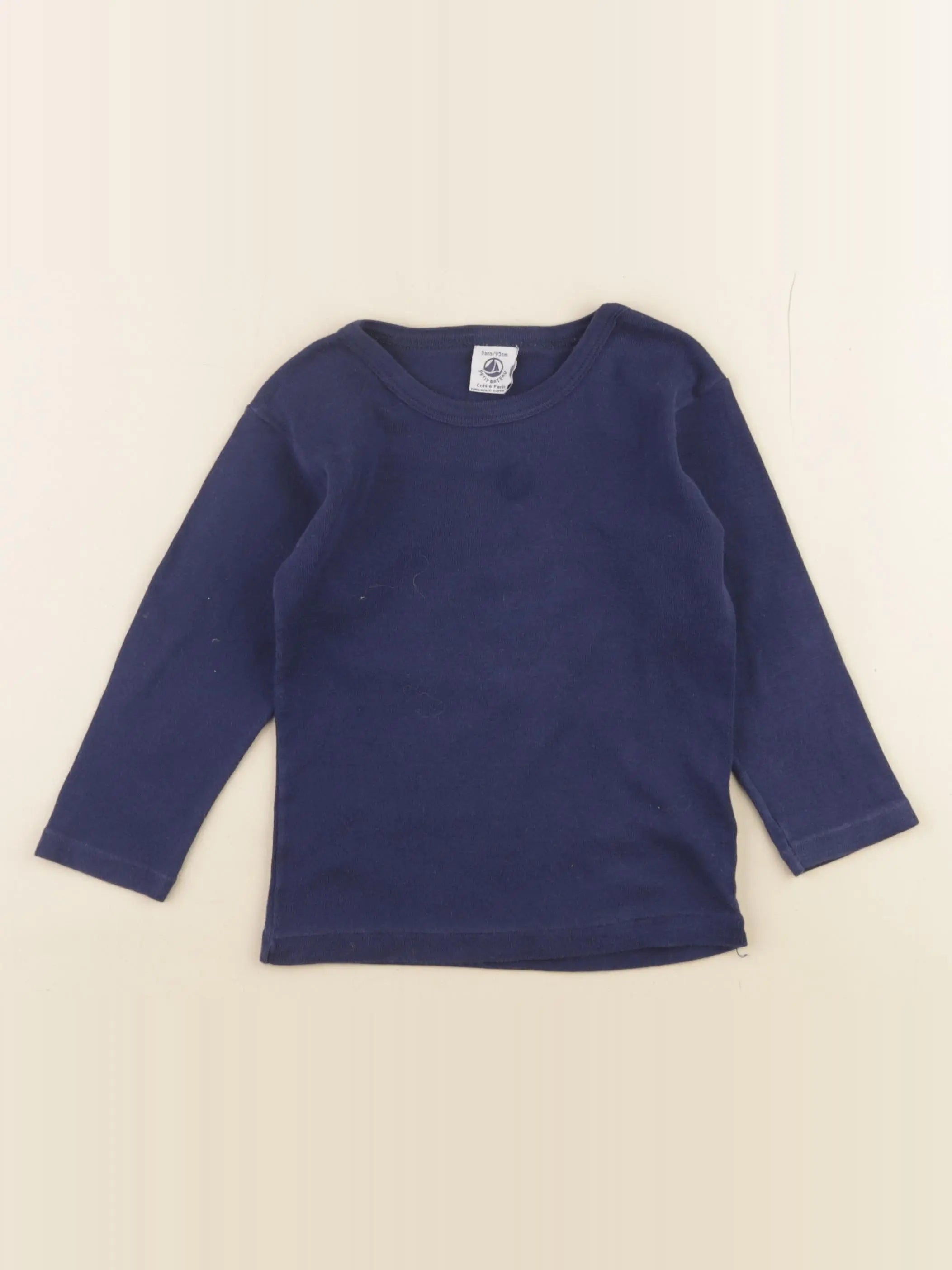 Petit Bateau - maillot de corps bleu - 3 ans