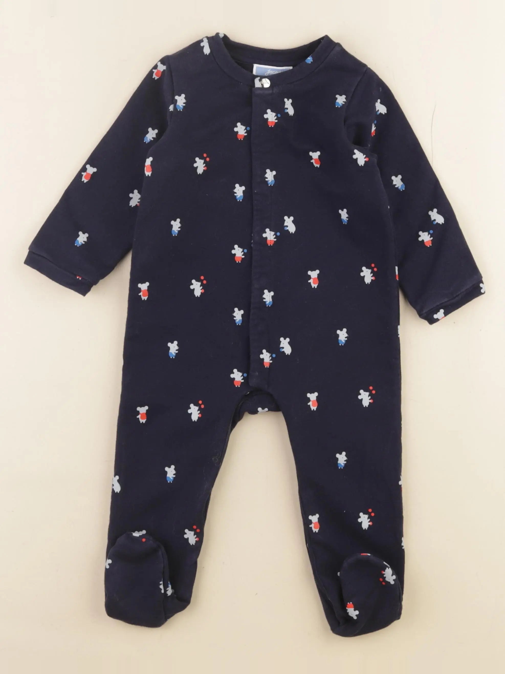 Jacadi - pyjama coton bleu - 12 mois