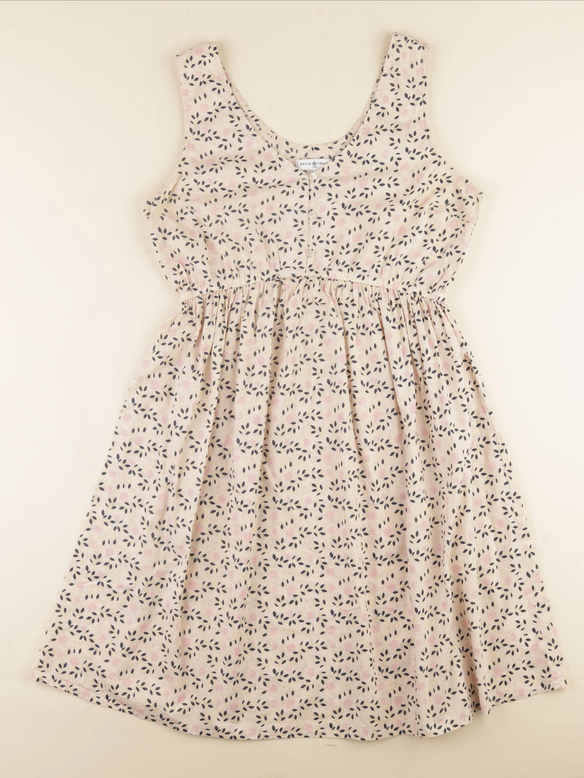 Envie de fraise - robe grossesse beige, rose - 38