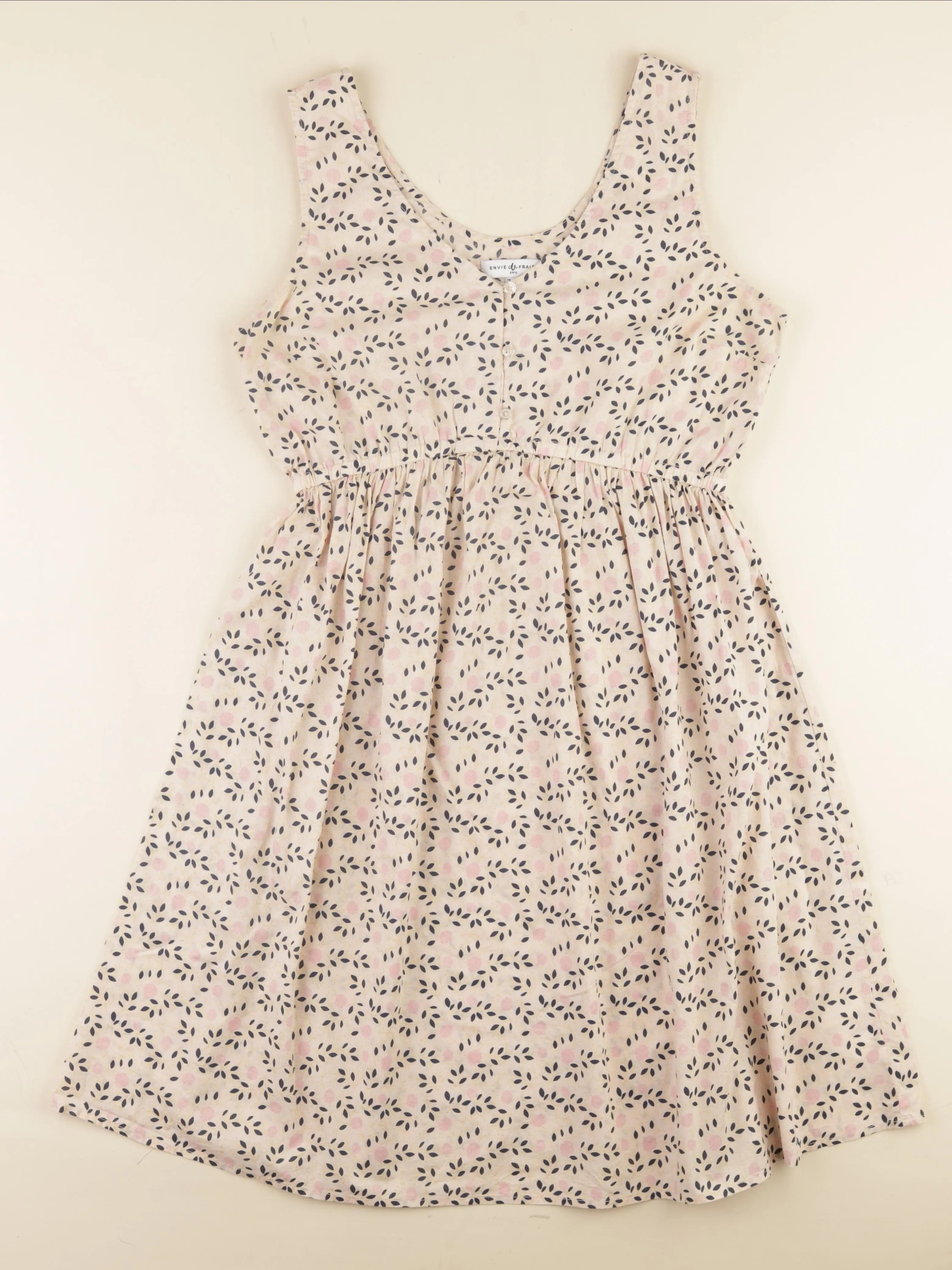 Envie de fraise - robe grossesse beige, rose - 38