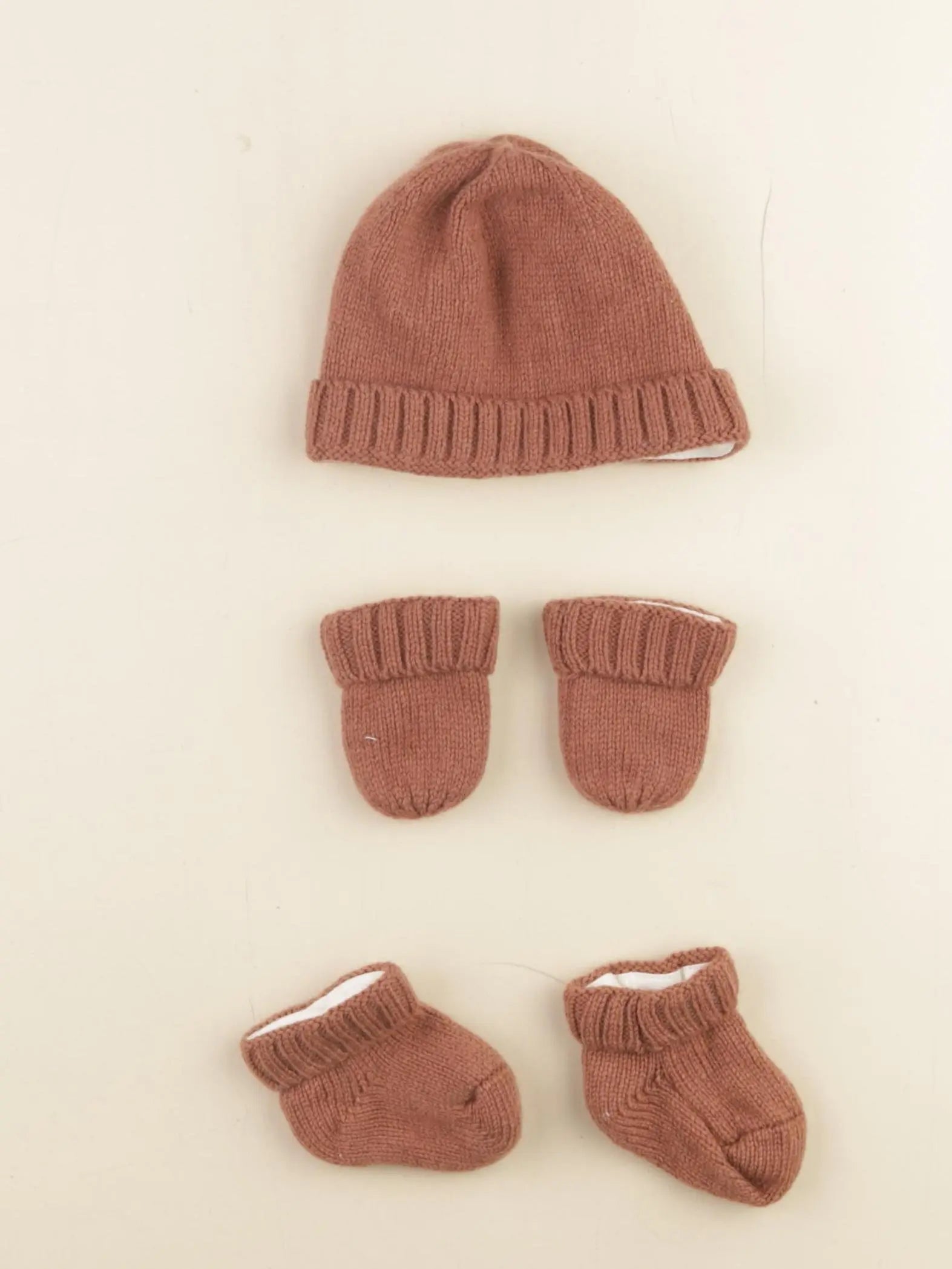 Vertbaudet - ensemble marron - 0/1 mois