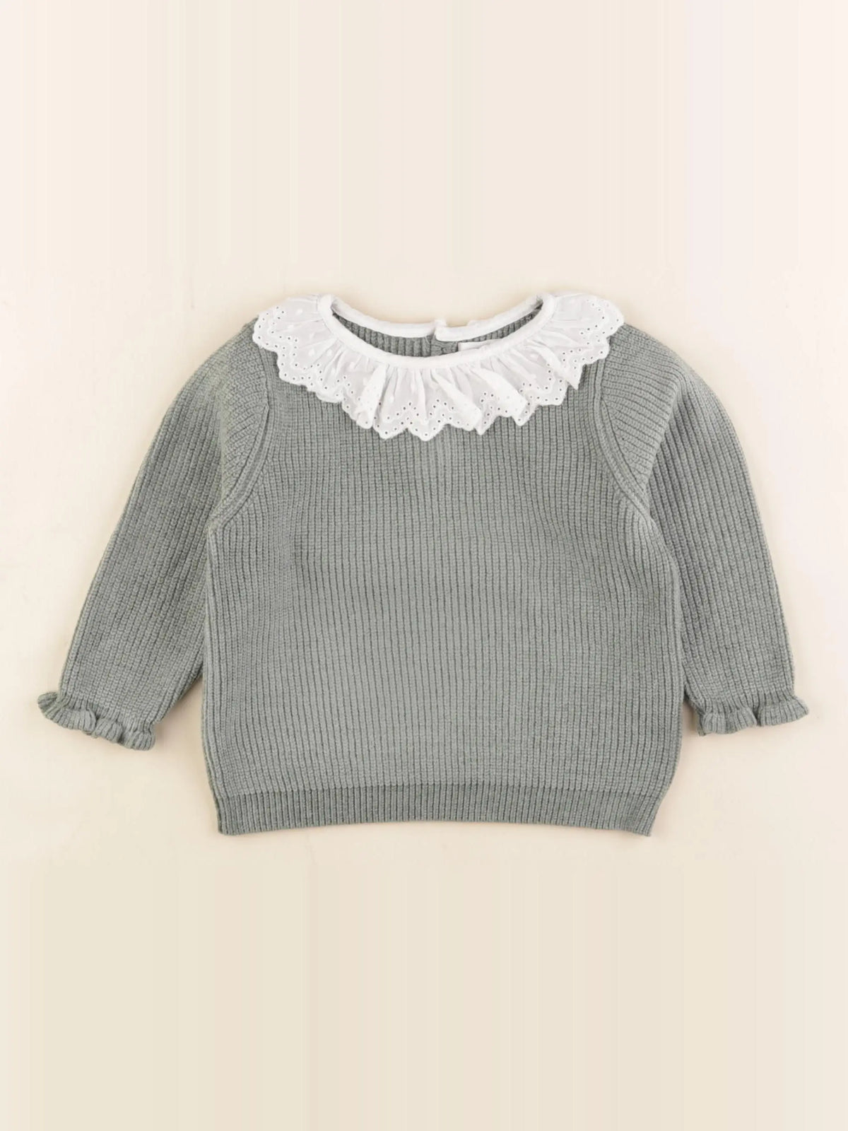 Vertbaudet - pull vert - 12 mois