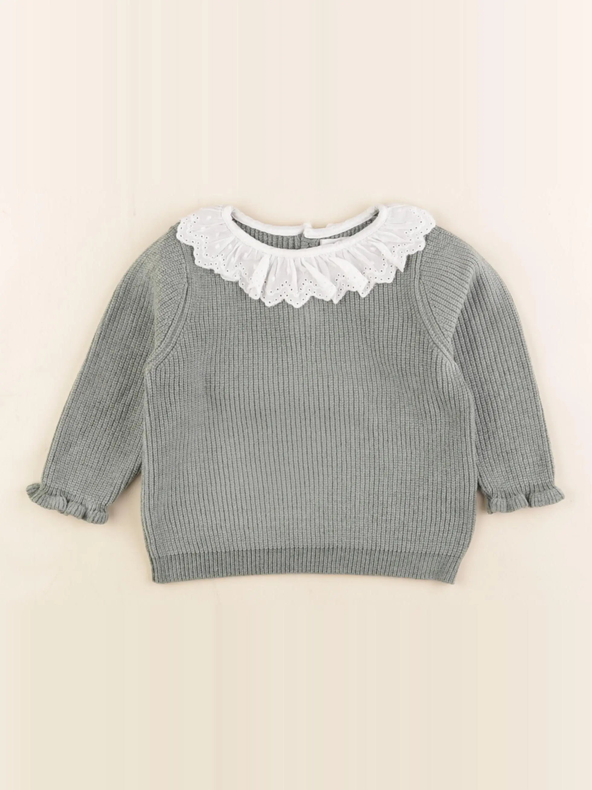 Vertbaudet - pull vert - 12 mois