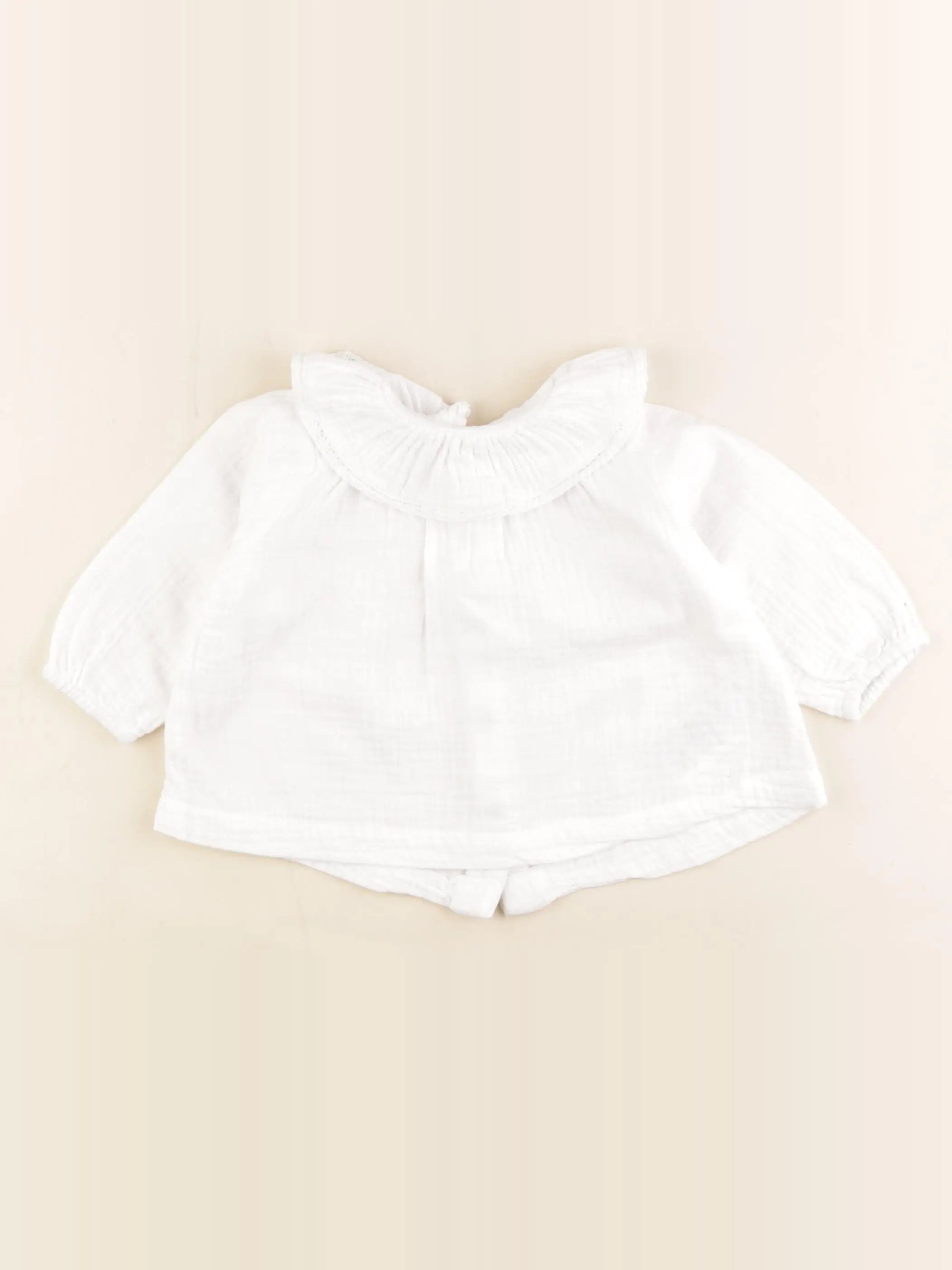 Vertbaudet - blouse blanc - 6 mois