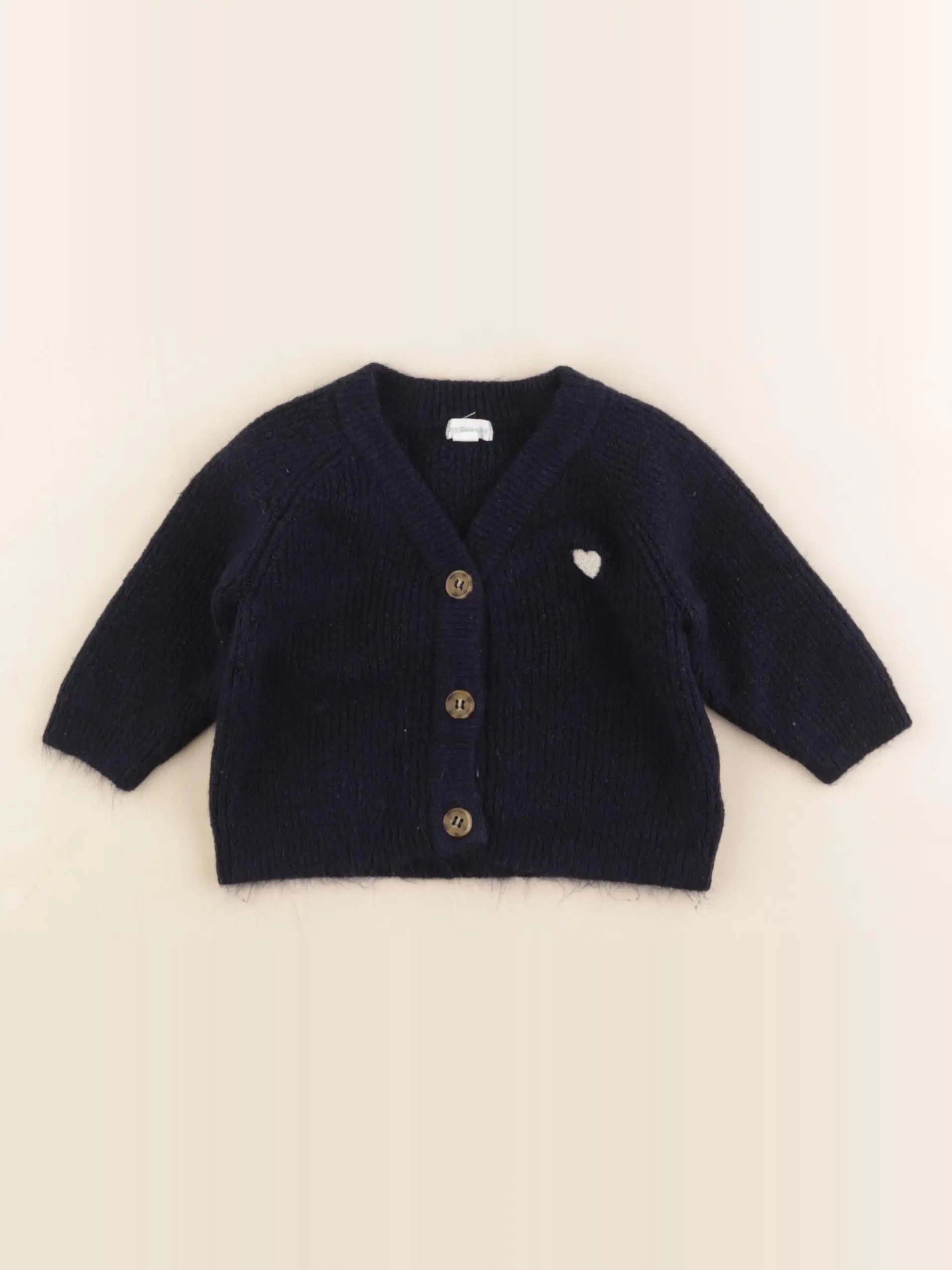 Vertbaudet - gilet bleu - 3 mois