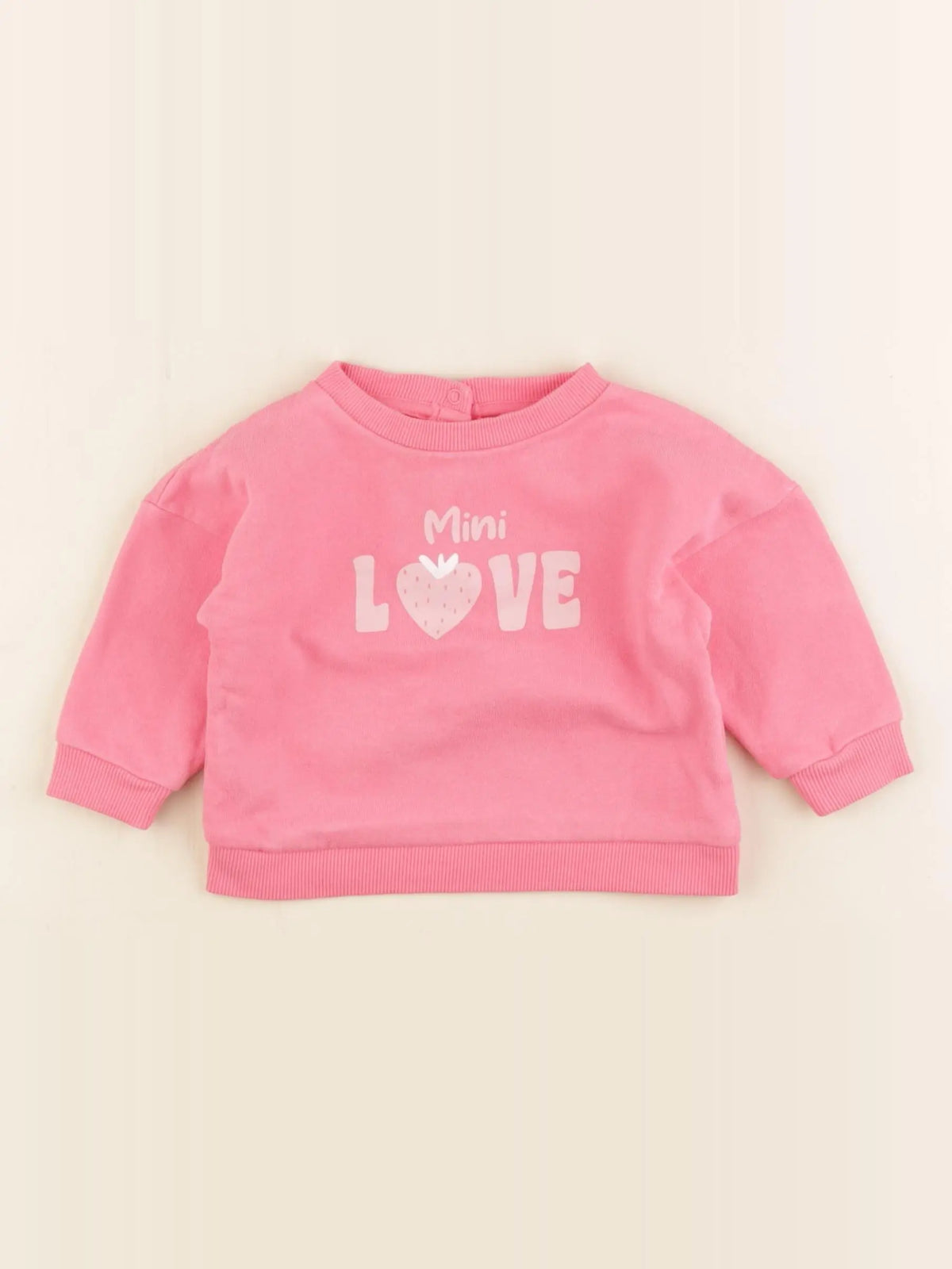 Vertbaudet - sweat rose - 6 mois