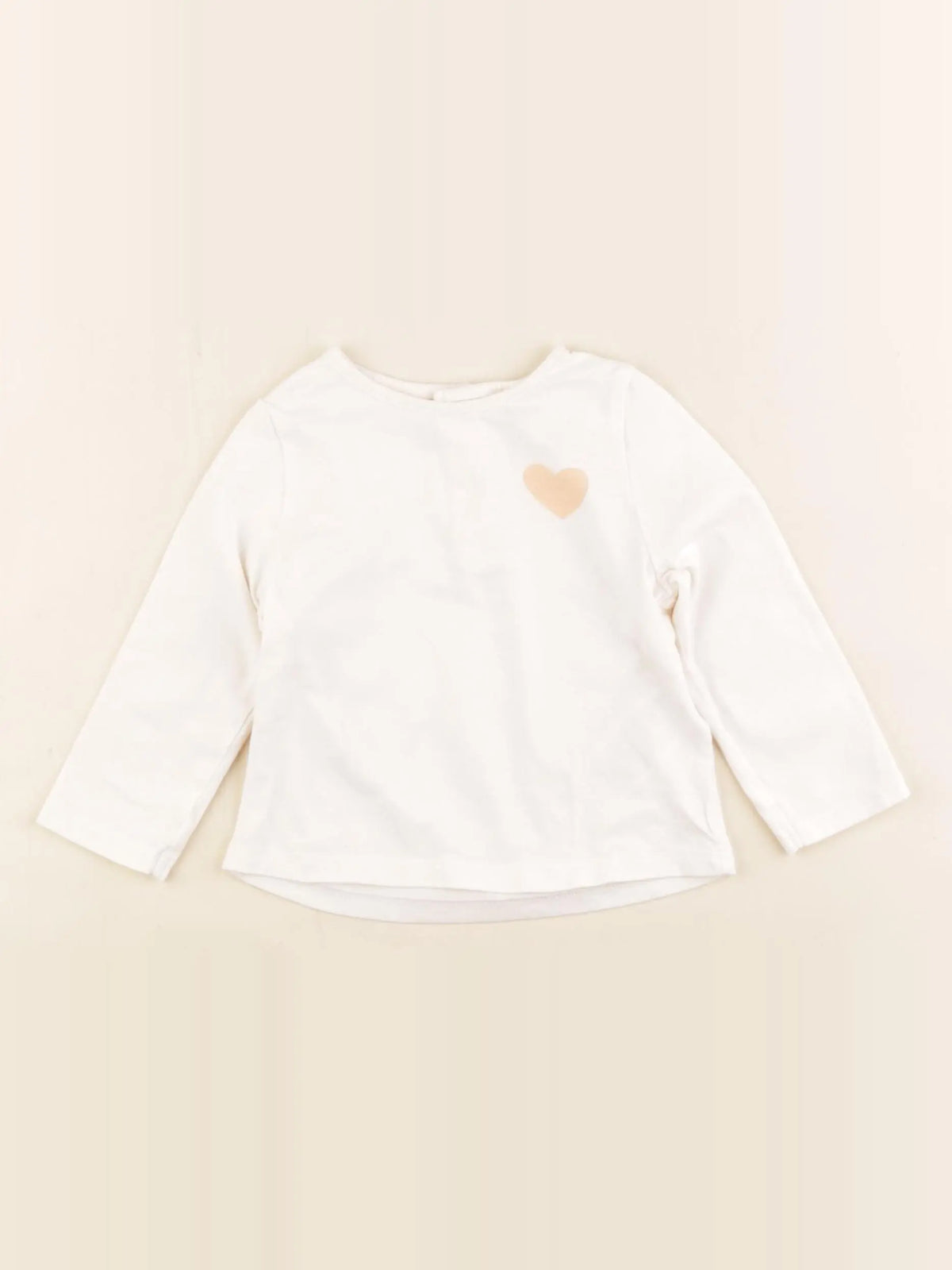Vertbaudet - tee-shirt beige - 6 mois