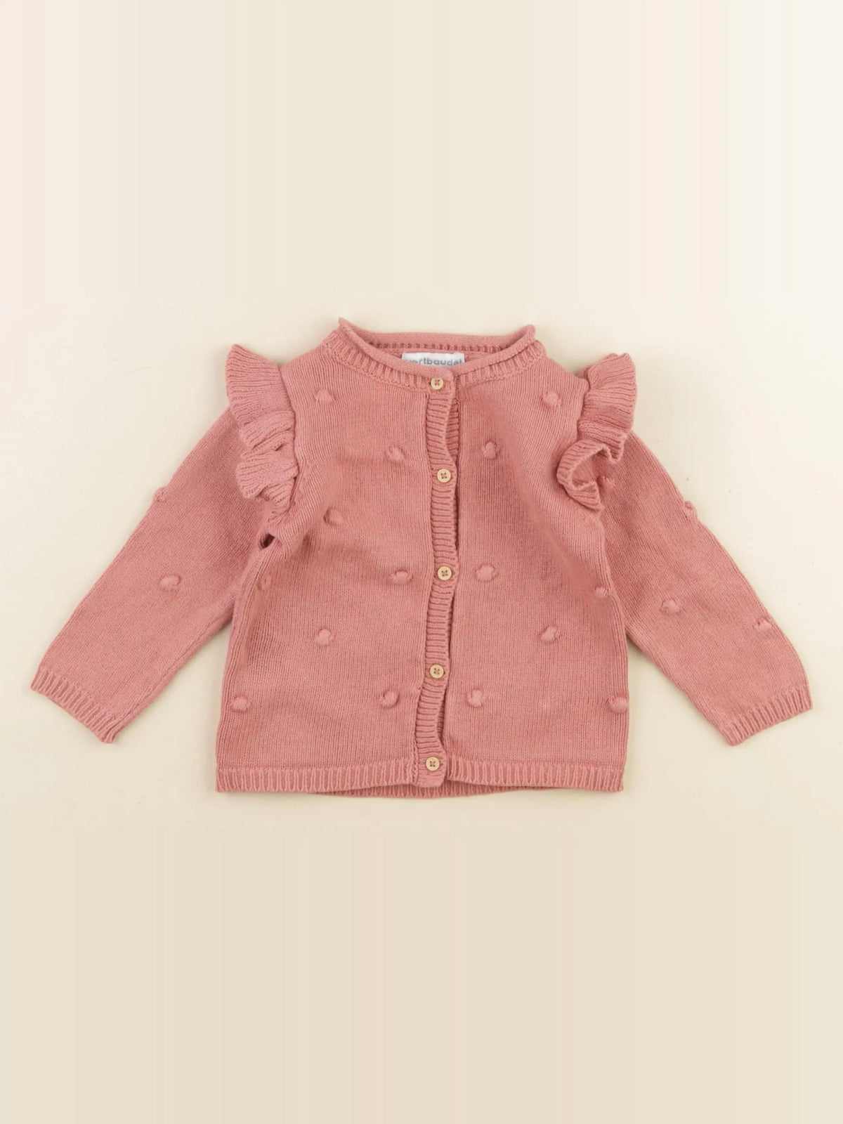 Vertbaudet - gilet rose - 6 mois