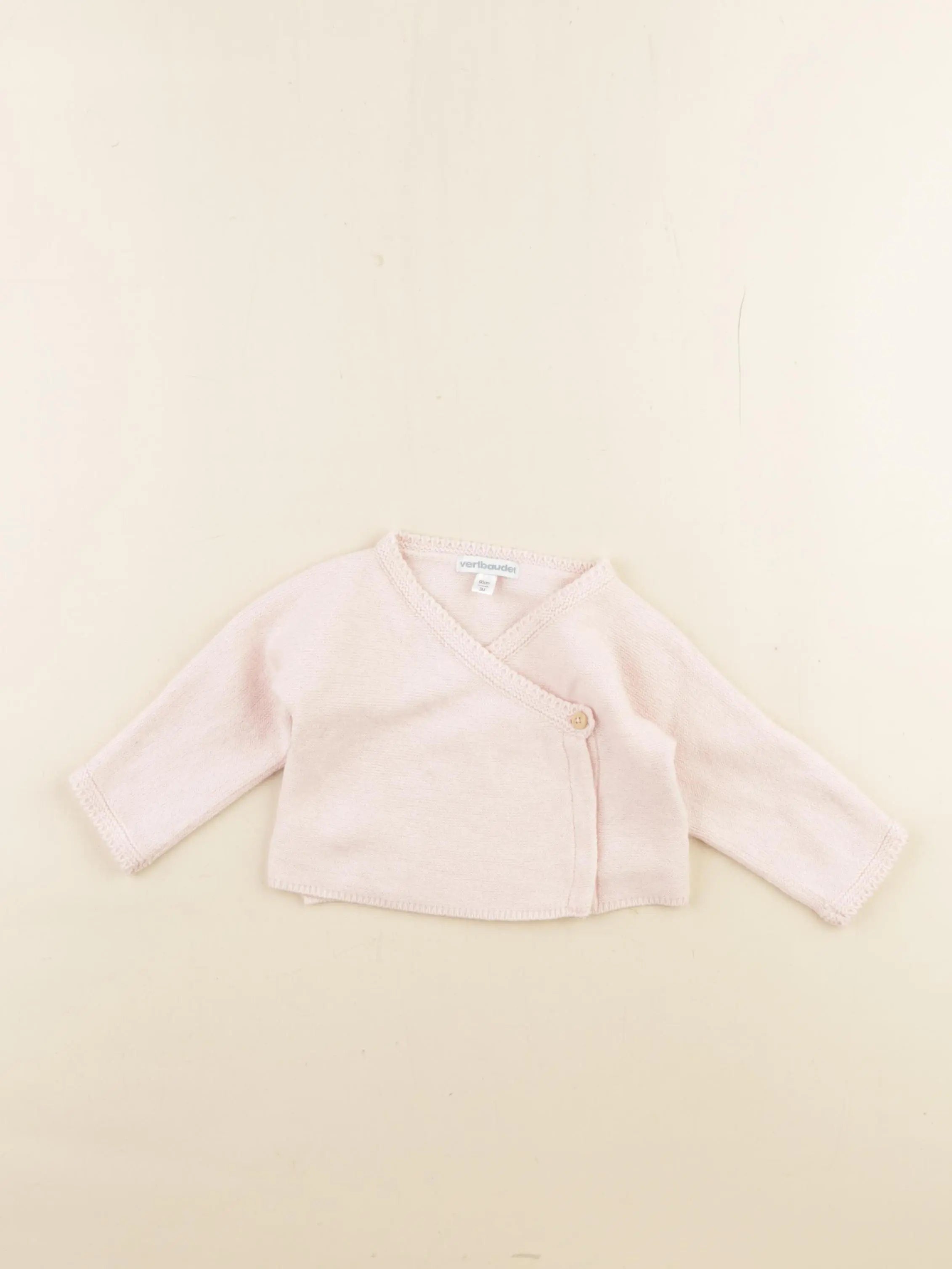 Vertbaudet - gilet rose - 3 mois