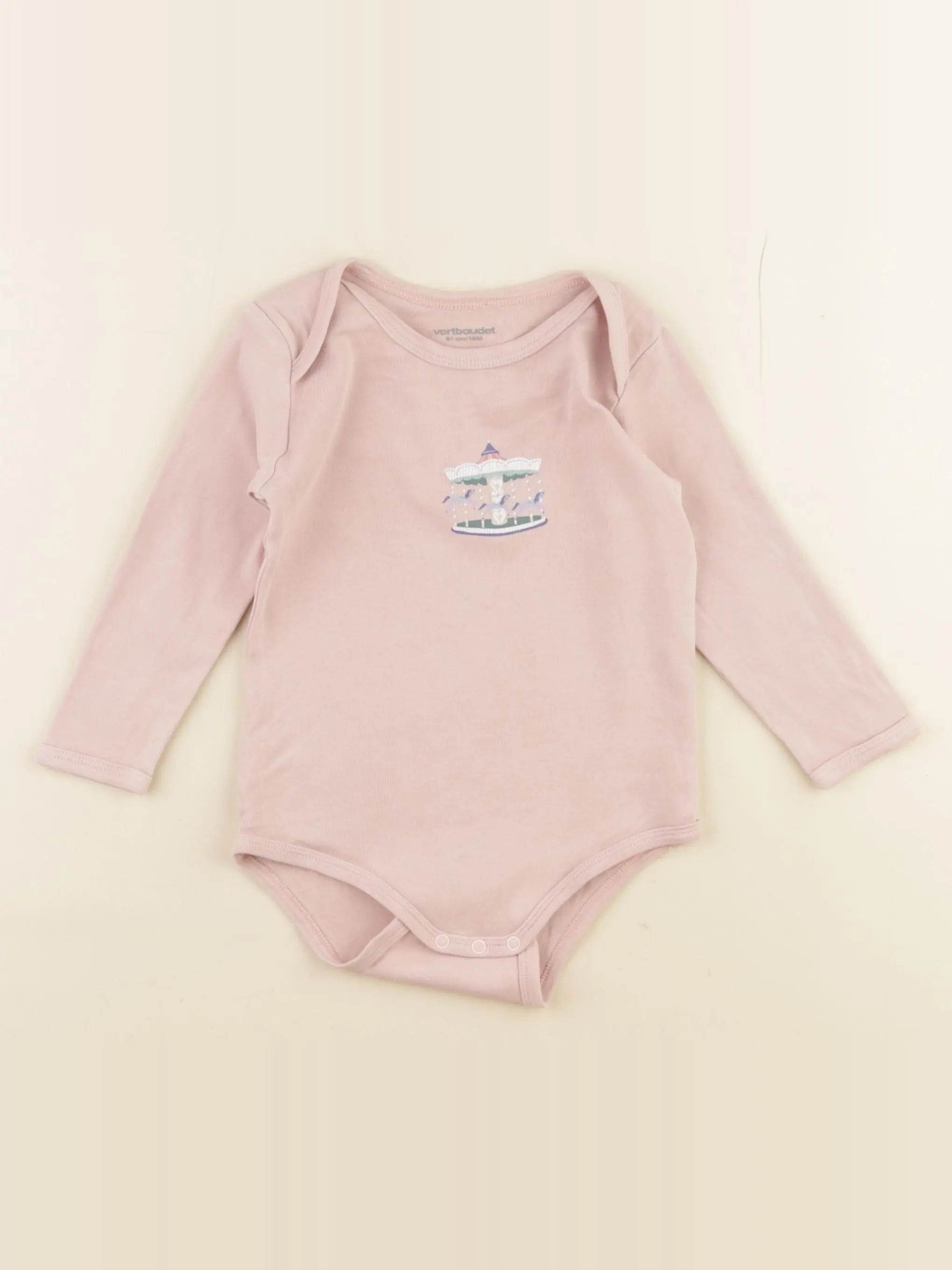 Vertbaudet - body rose - 18 mois