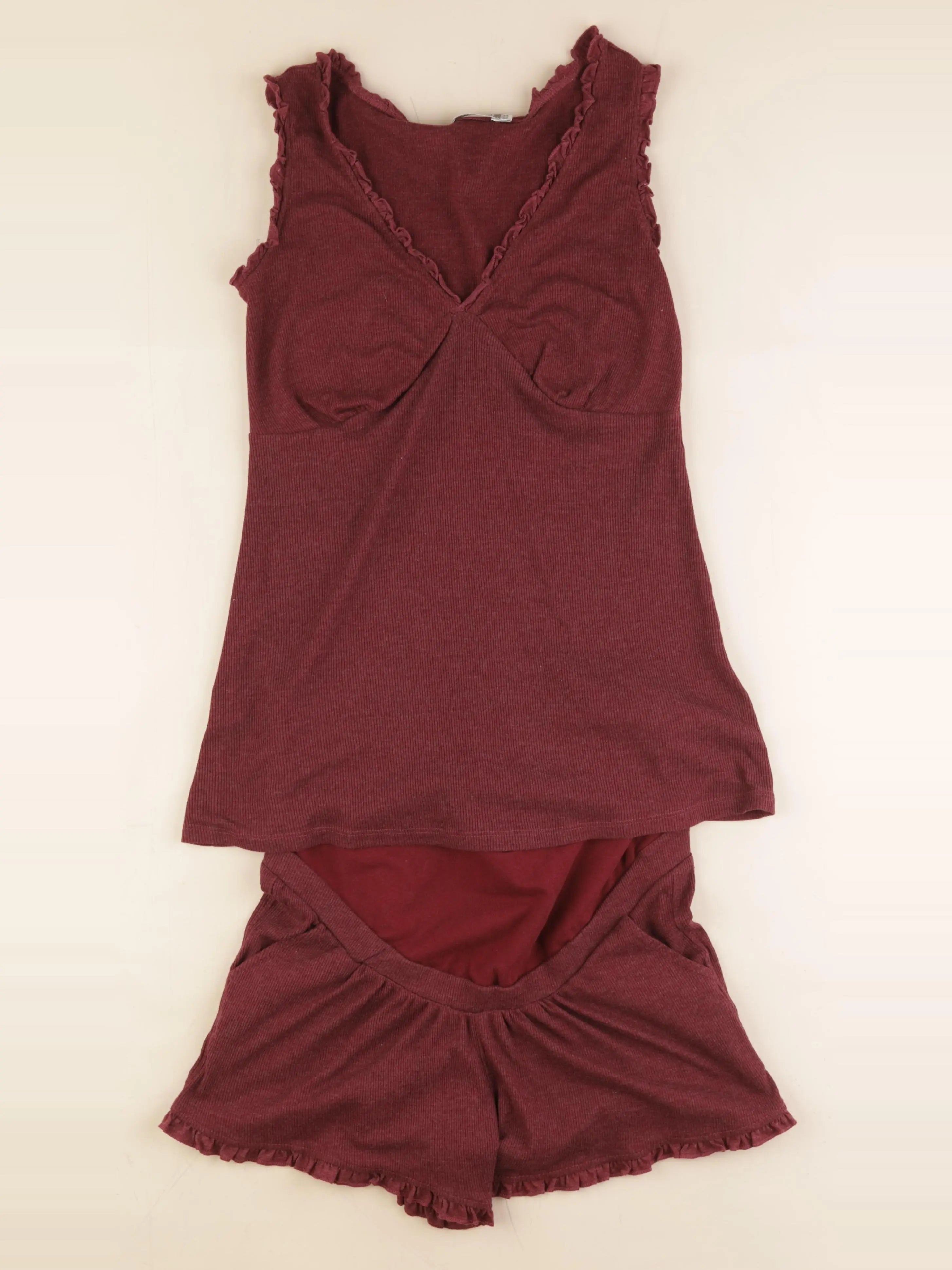 Vertbaudet - pyjama grossesse coton rouge - 34 à 36