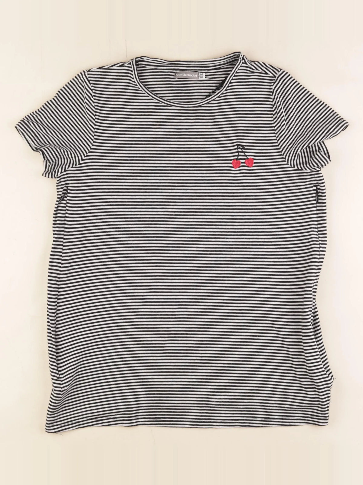 Vertbaudet - tee-shirt grossesse, allaitement blanc, bleu - 34 à 36