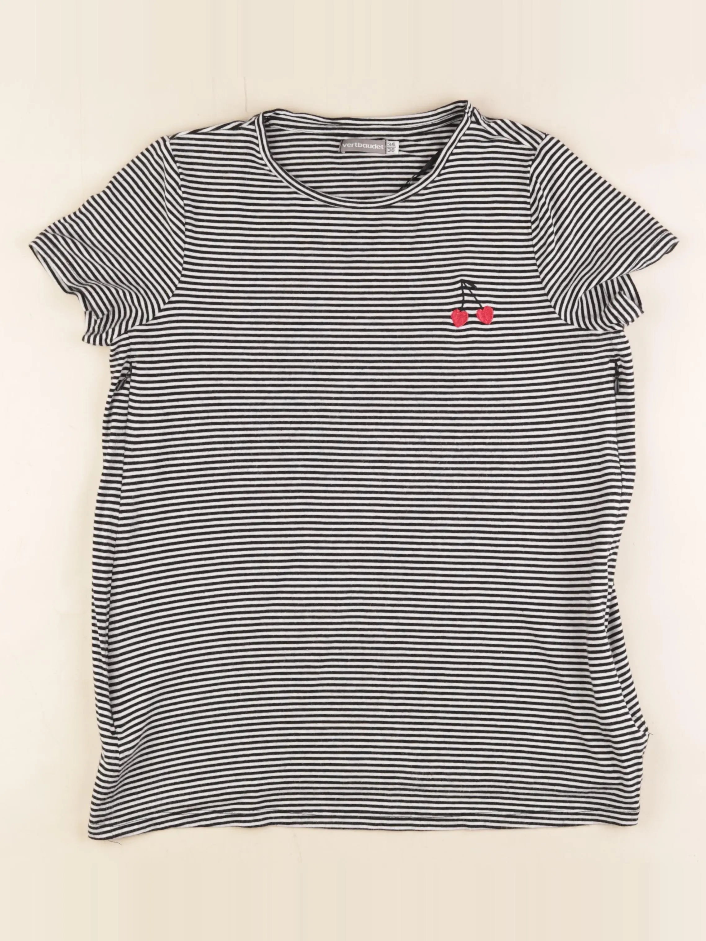 Vertbaudet - tee-shirt grossesse, allaitement blanc, bleu - 34 à 36