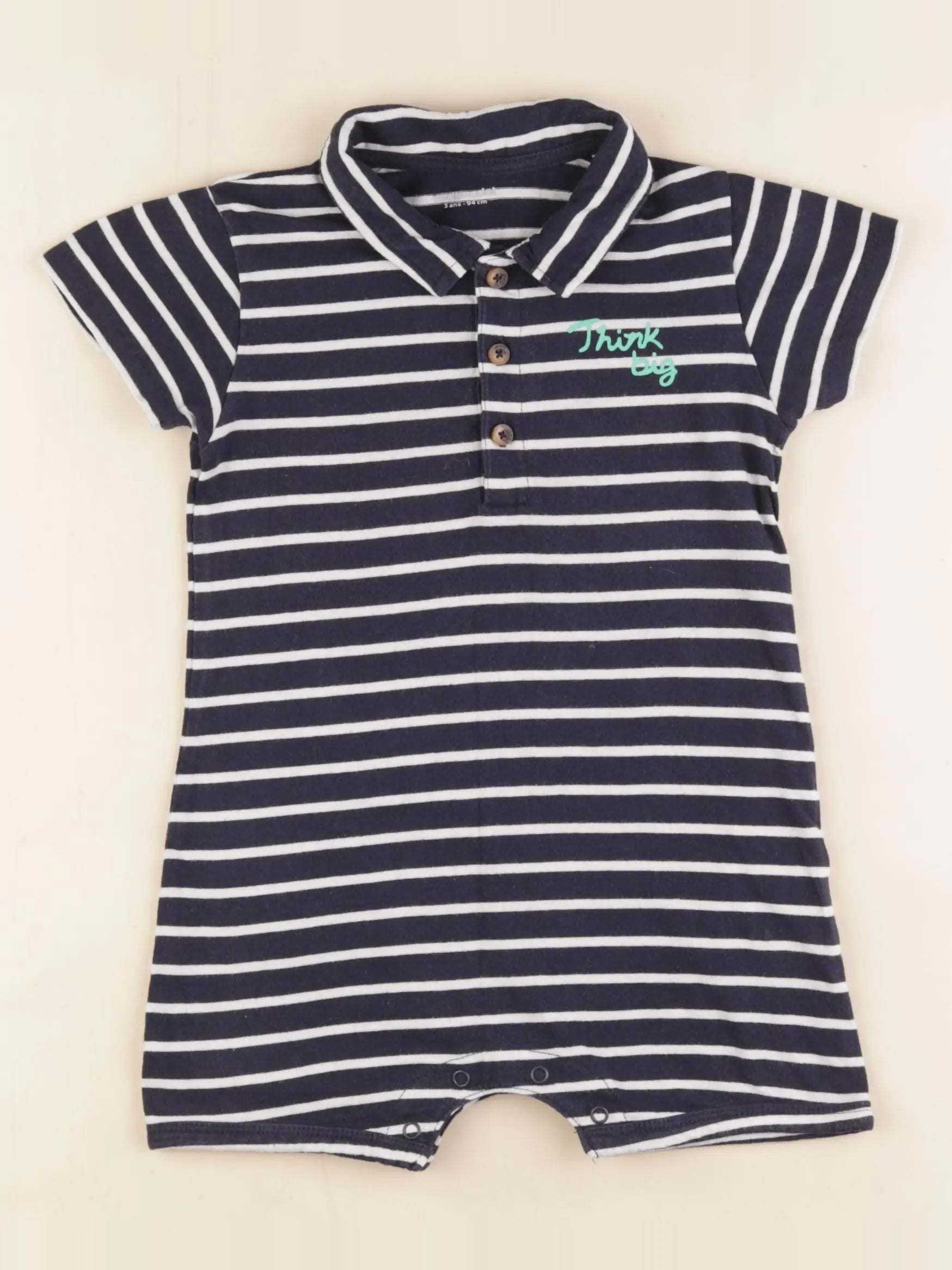 Vertbaudet - combinaison bleu - 3 ans