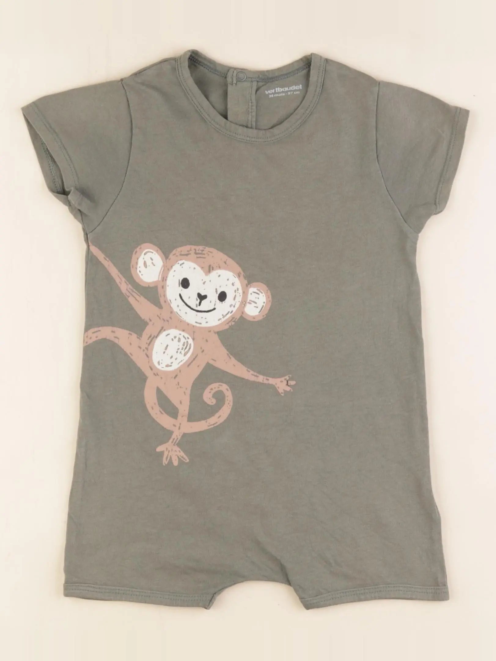 Vertbaudet - pyjama coton vert - 36 mois