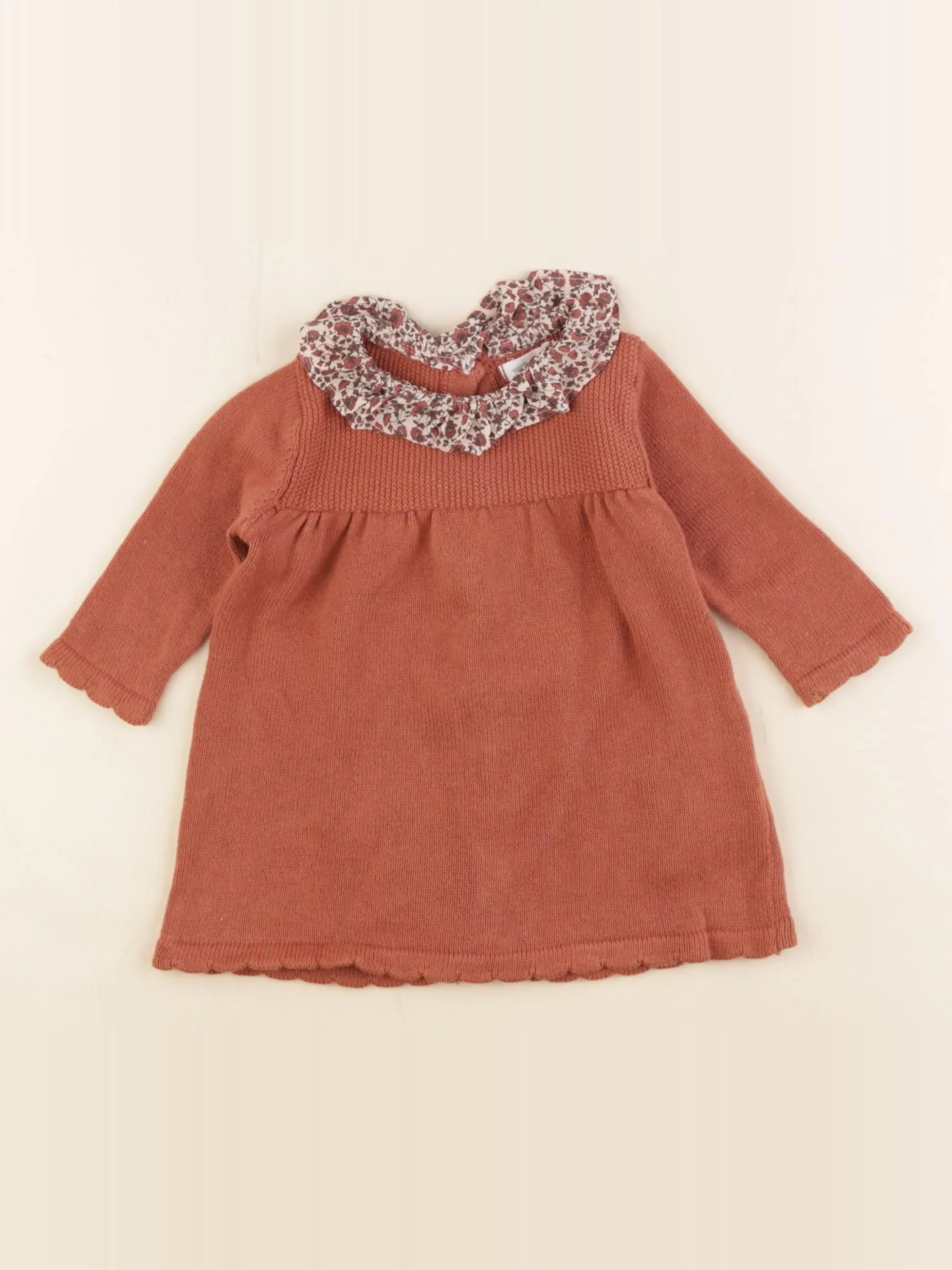 Vertbaudet - robe marron - 3 mois