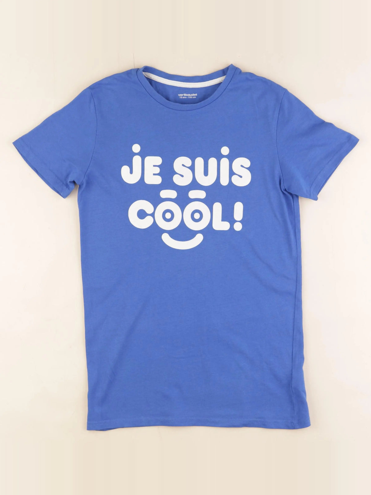 Vertbaudet - tee-shirt bleu - 12 ans