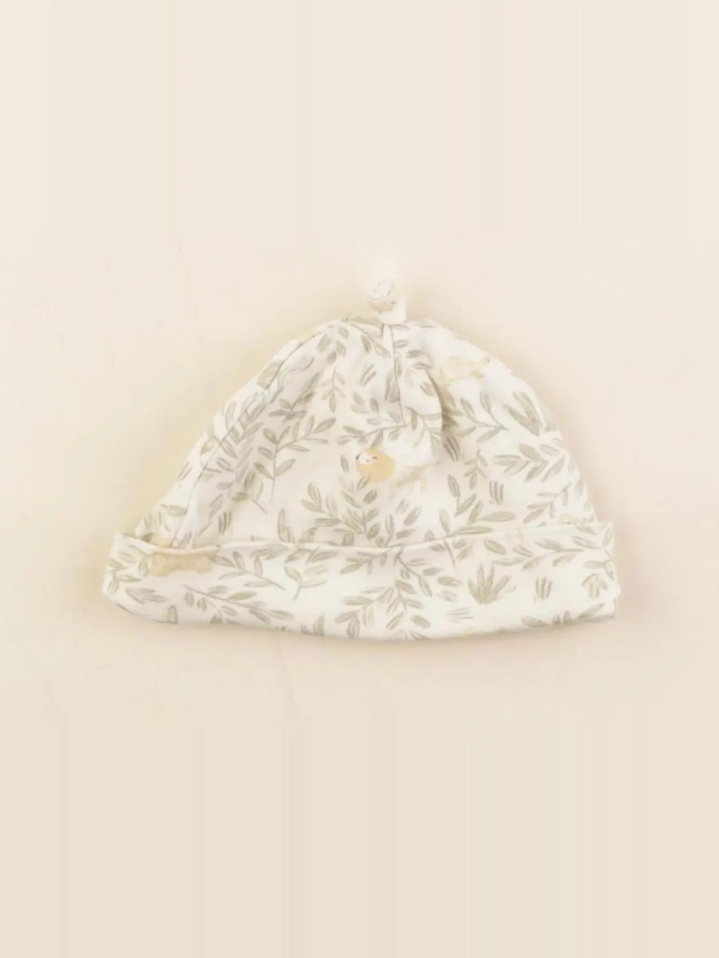 Vertbaudet - bonnet beige, vert - 6/9 mois