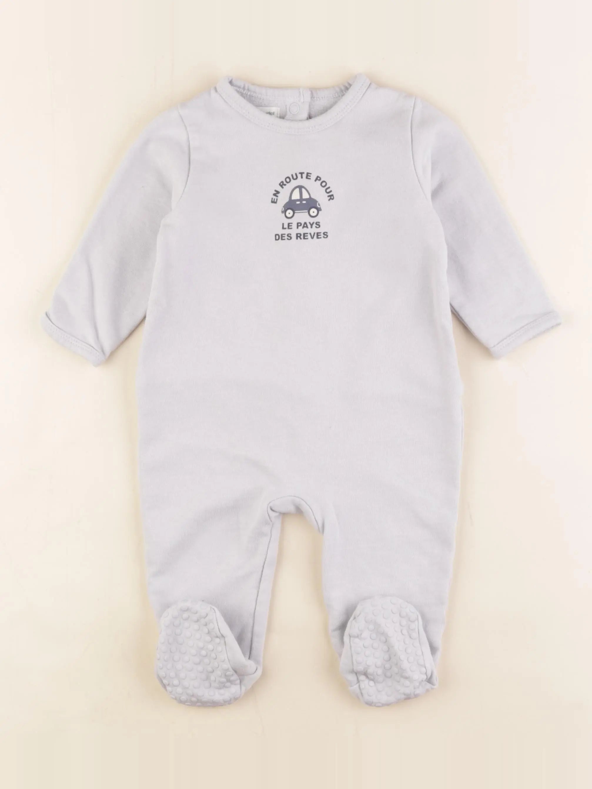 Vertbaudet - pyjama coton bleu - 12 mois