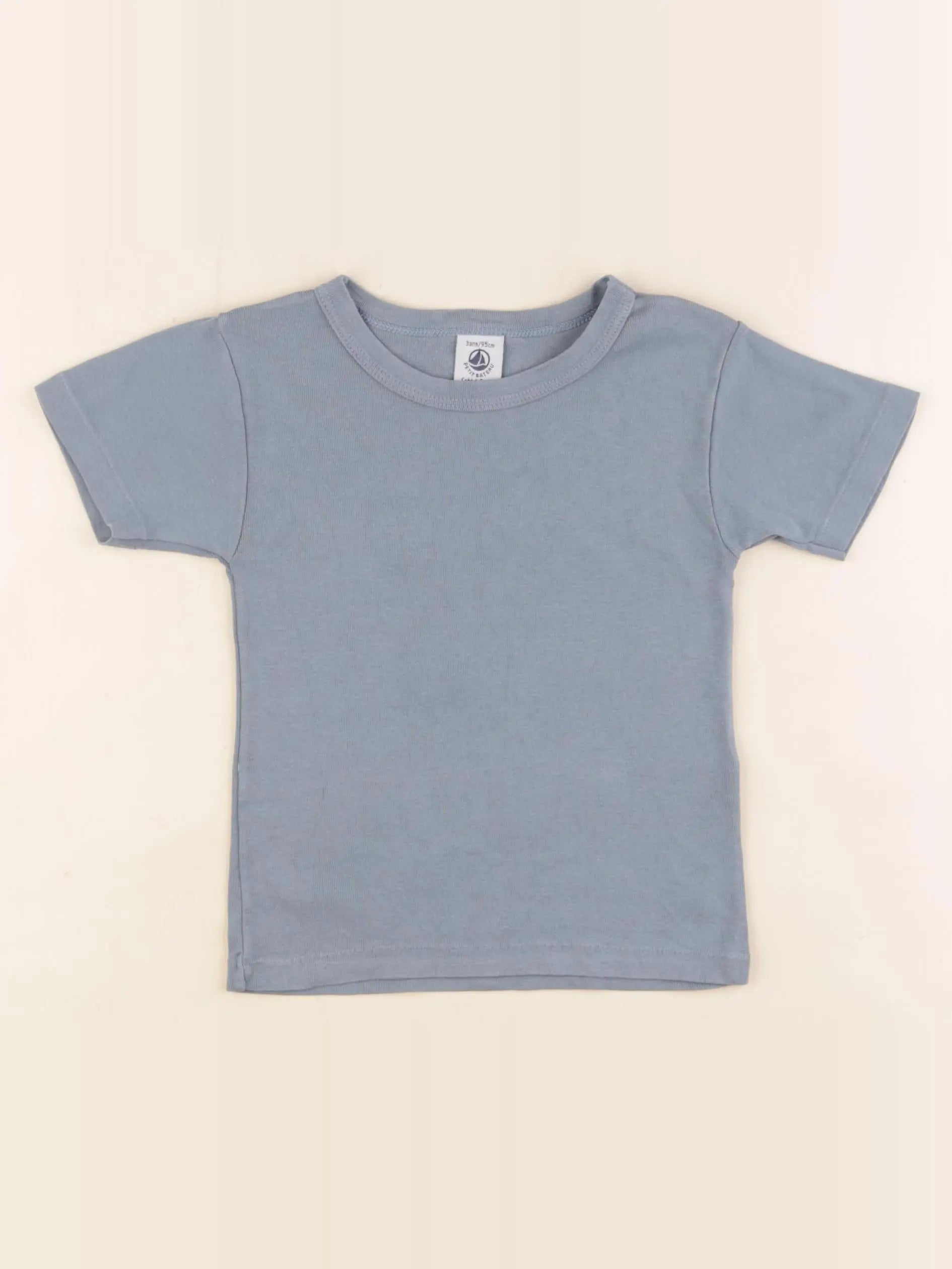 Petit Bateau - maillot de corps bleu - 3 ans