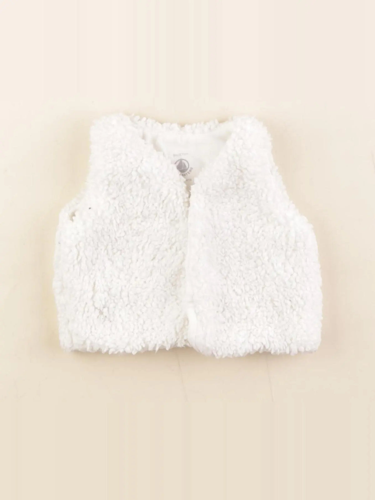 Petit Bateau - gilet blanc - 6 mois