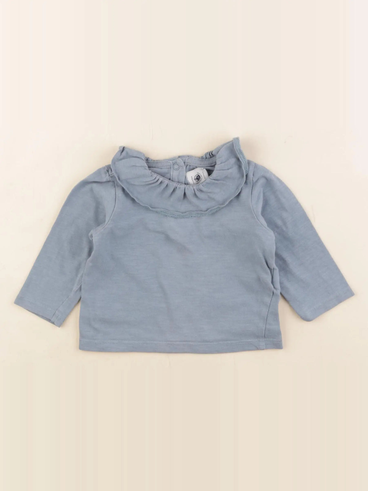 Petit Bateau - tee-shirt bleu - 6 mois