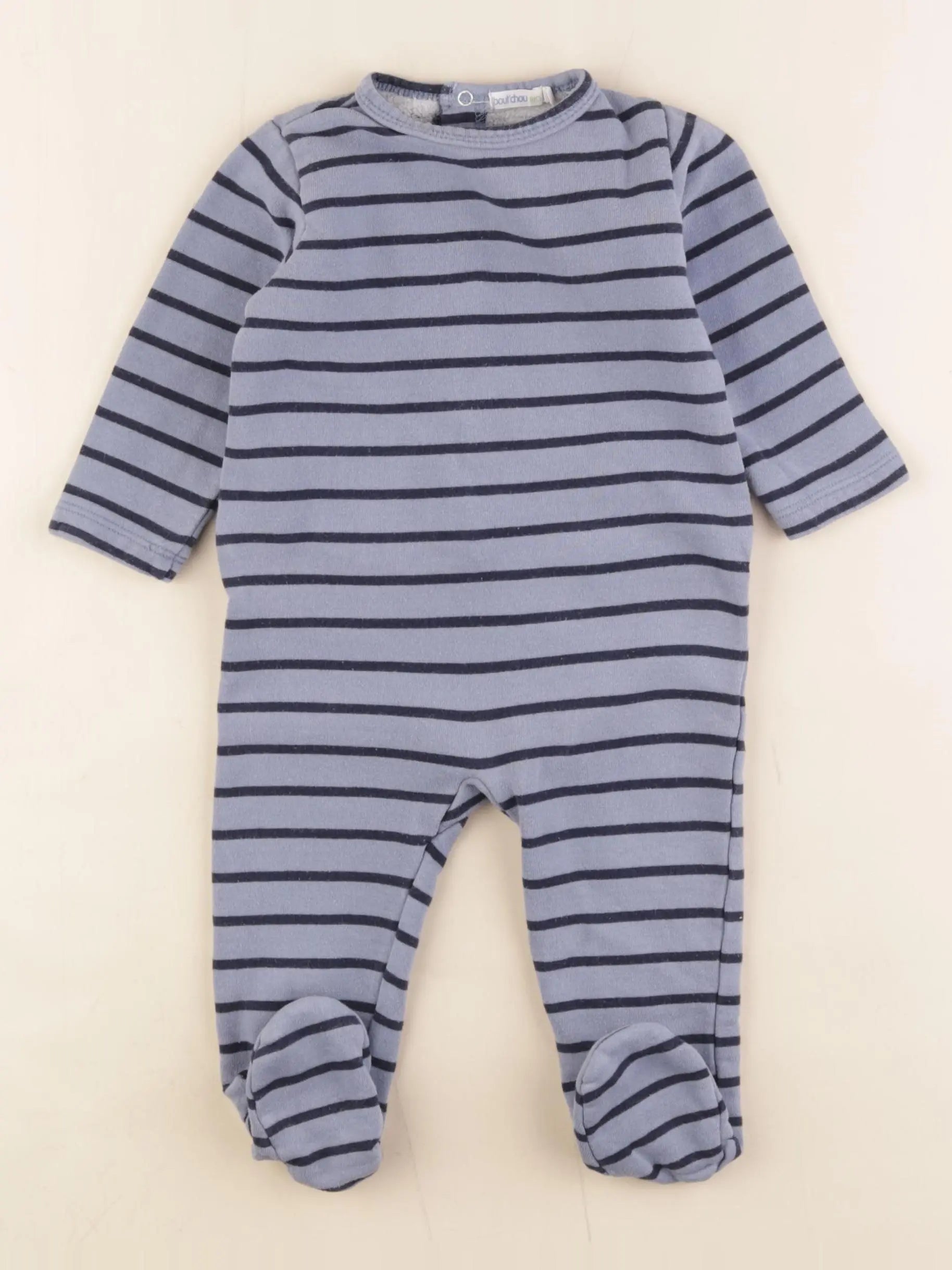 Boutchou - pyjama coton bleu - 12 mois