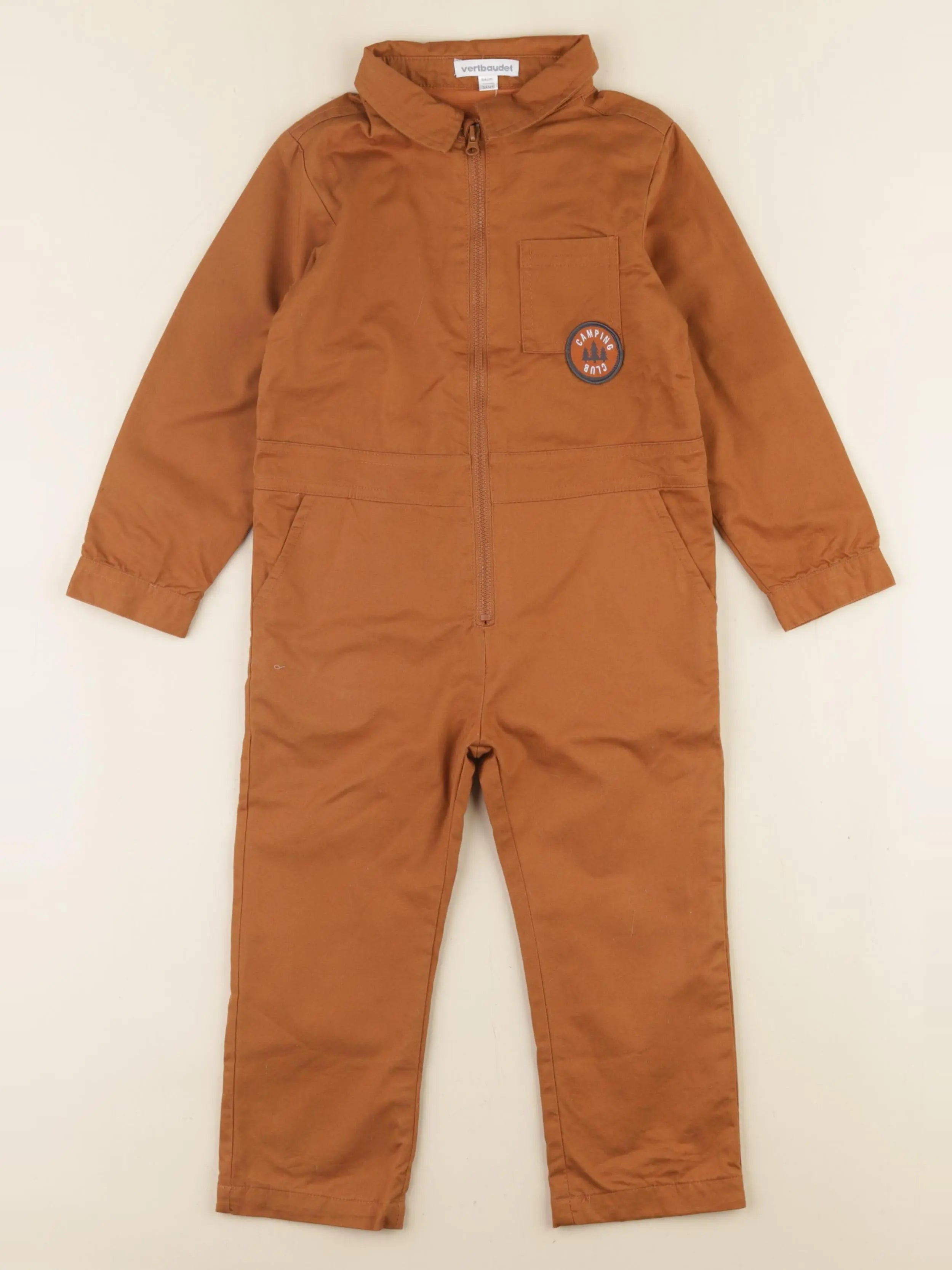 Vertbaudet - combinaison doublé marron - 3 ans