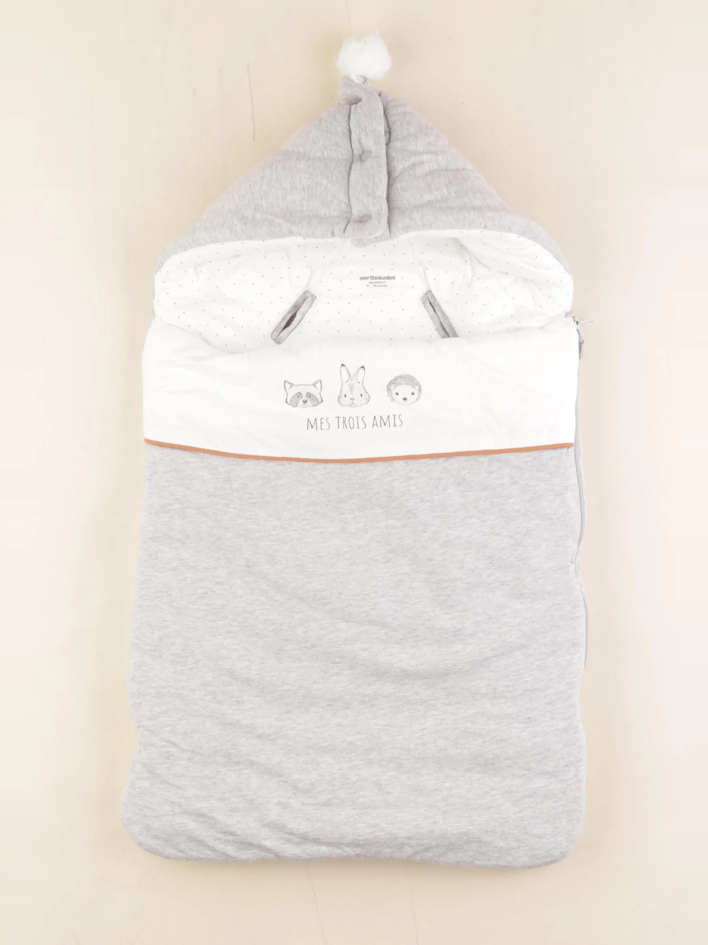 Vertbaudet - nid d'ange gris - 0/6 mois