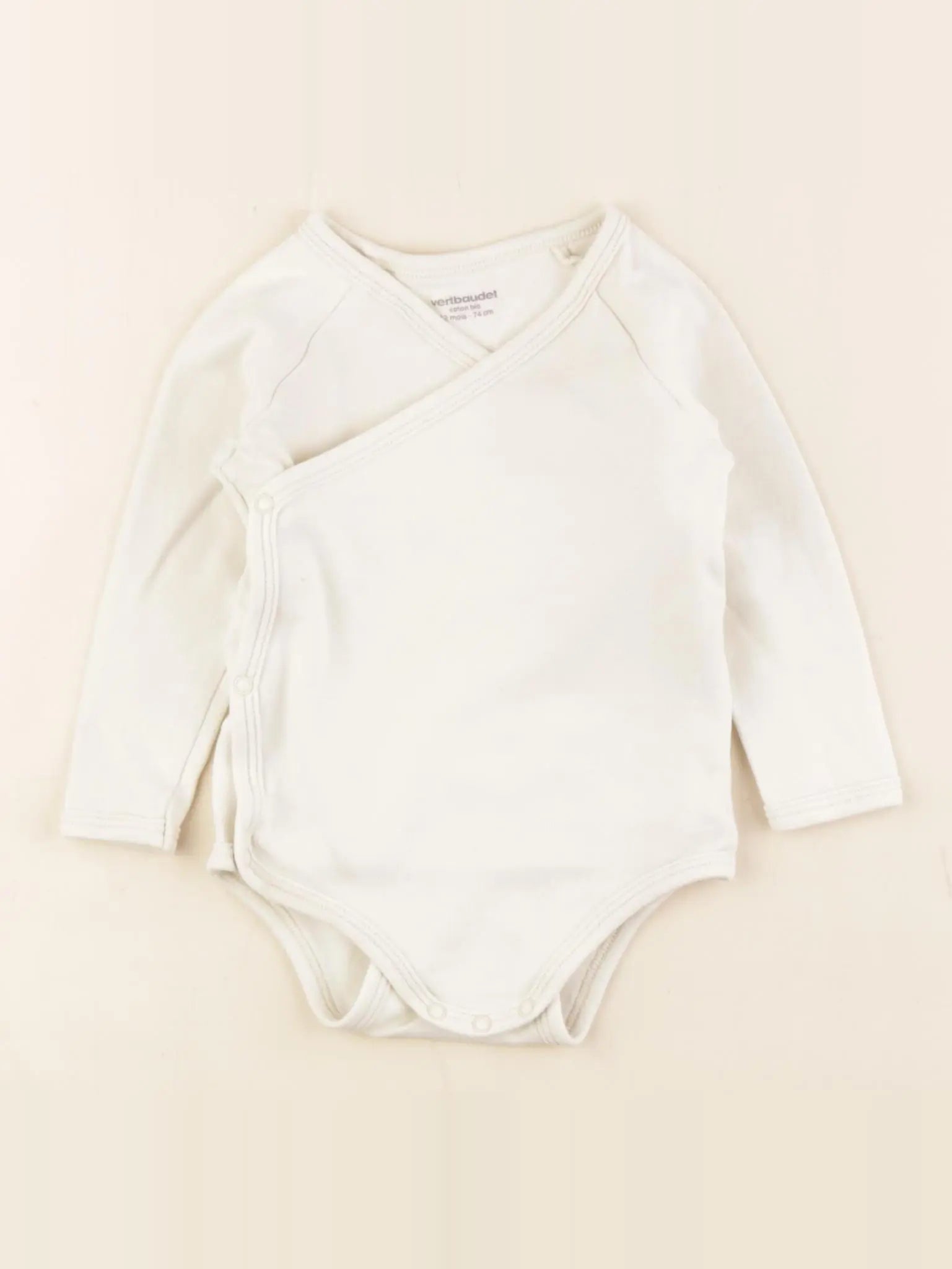 Vertbaudet - body beige - 12 mois