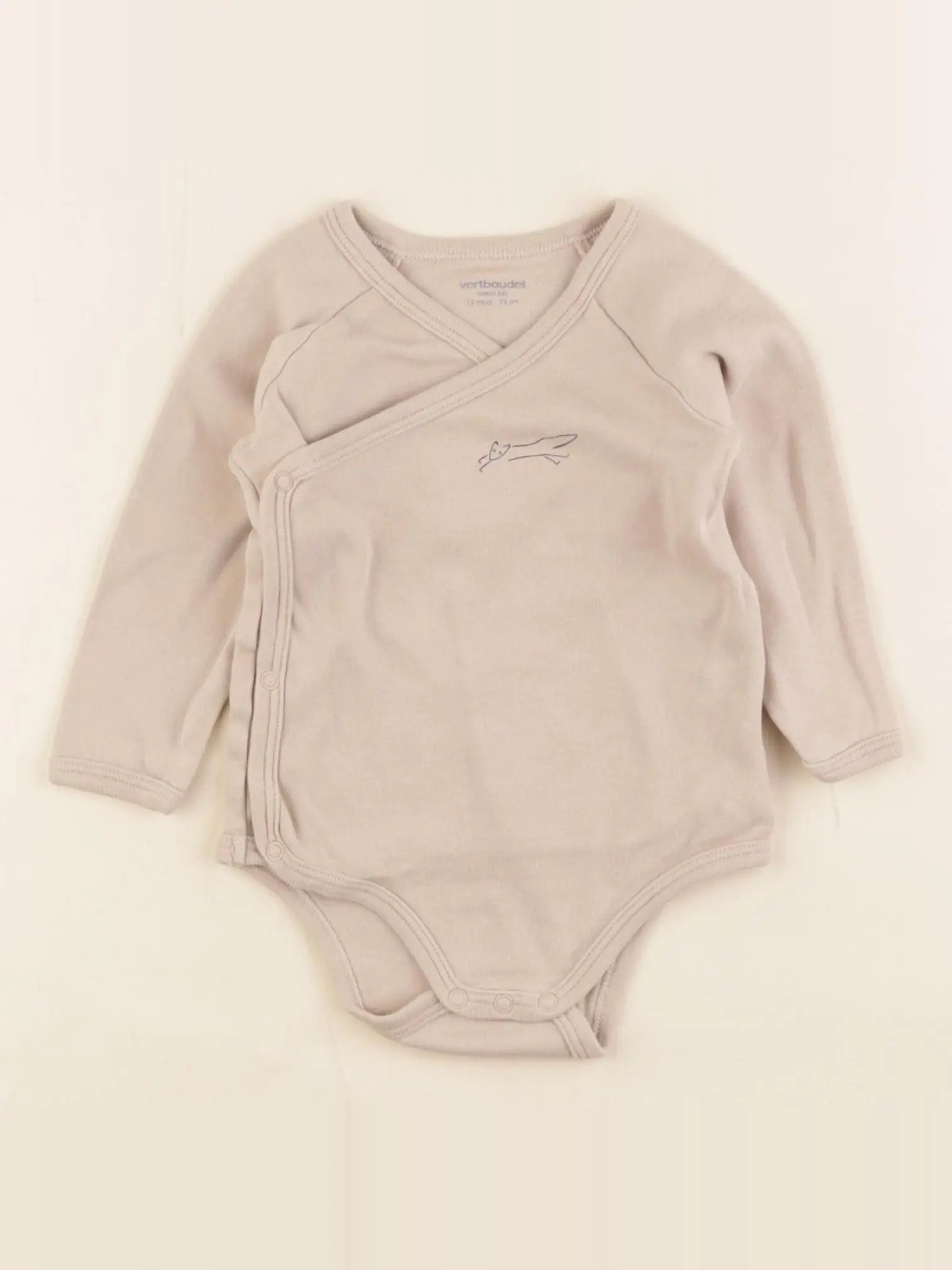 Vertbaudet - body marron - 12 mois