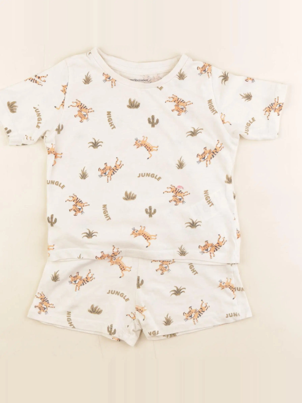 Vertbaudet - pyjama coton beige - 2 ans