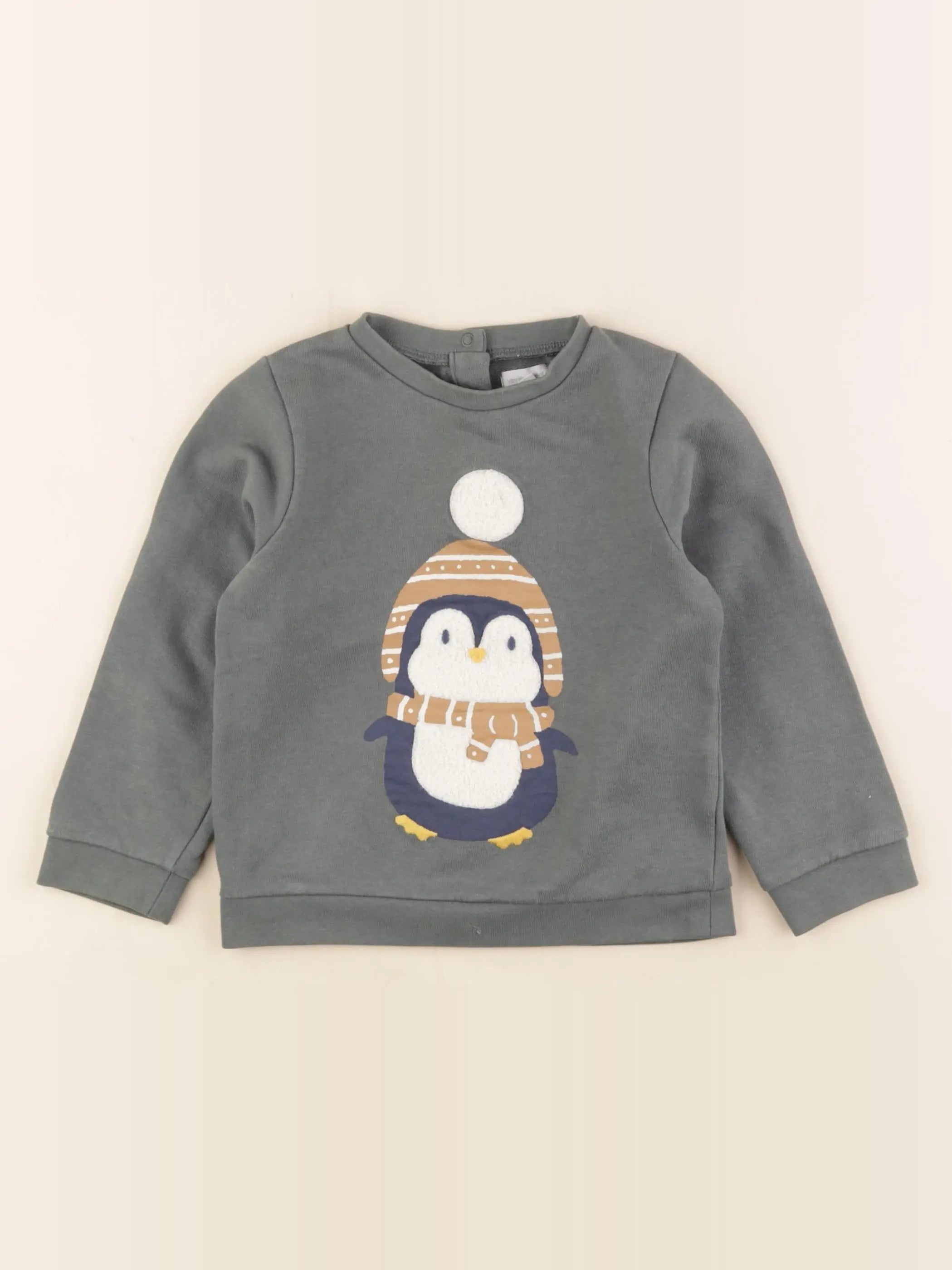 Vertbaudet - sweat vert - 3 ans