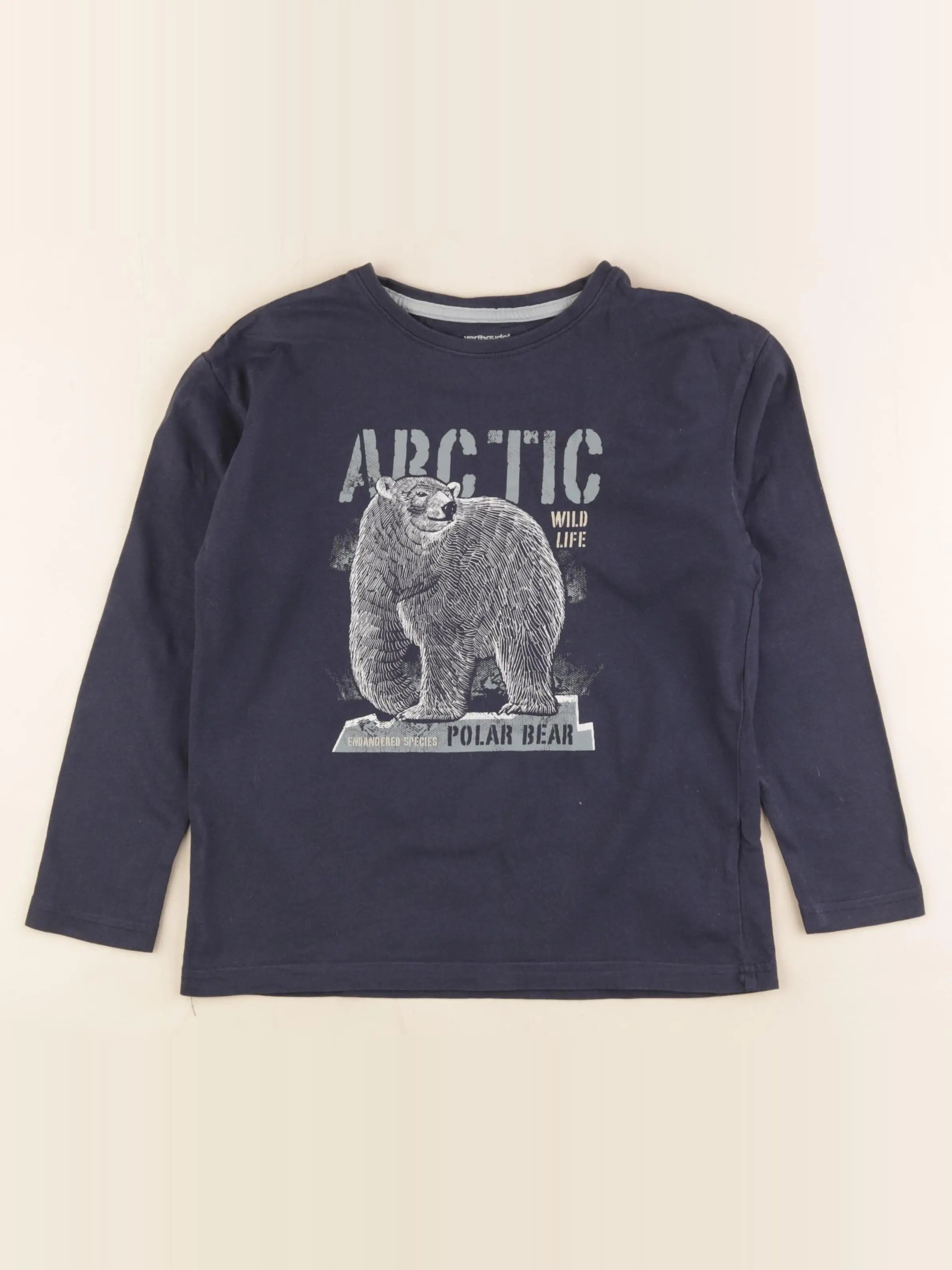 Vertbaudet - tee-shirt bleu - 8 ans