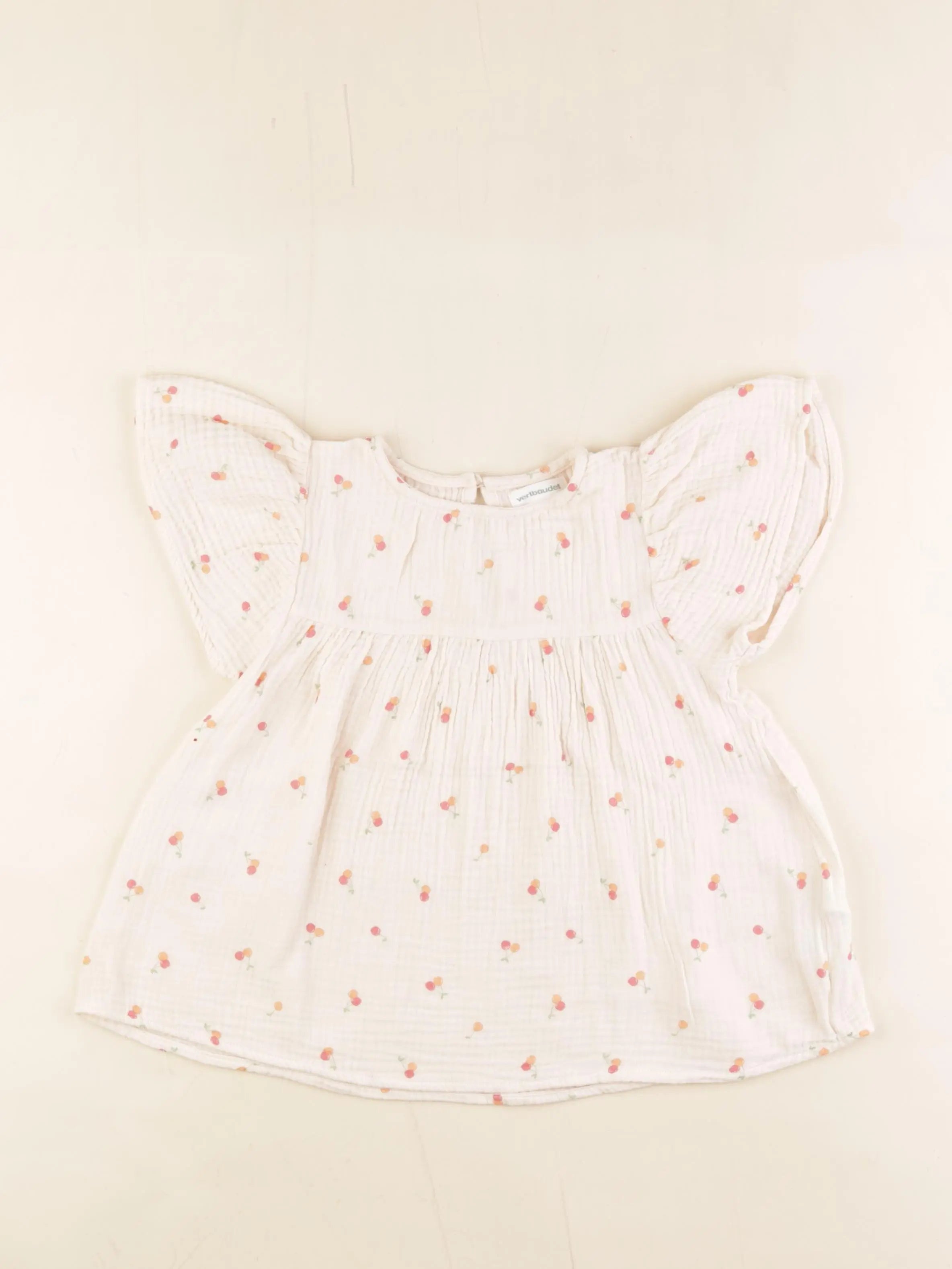 Vertbaudet - blouse beige - 7 ans