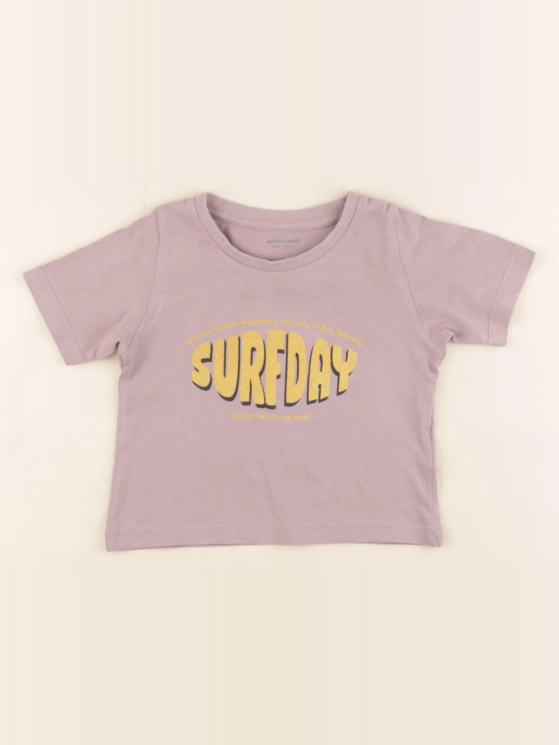 Vertbaudet - tee-shirt violet - 2 ans