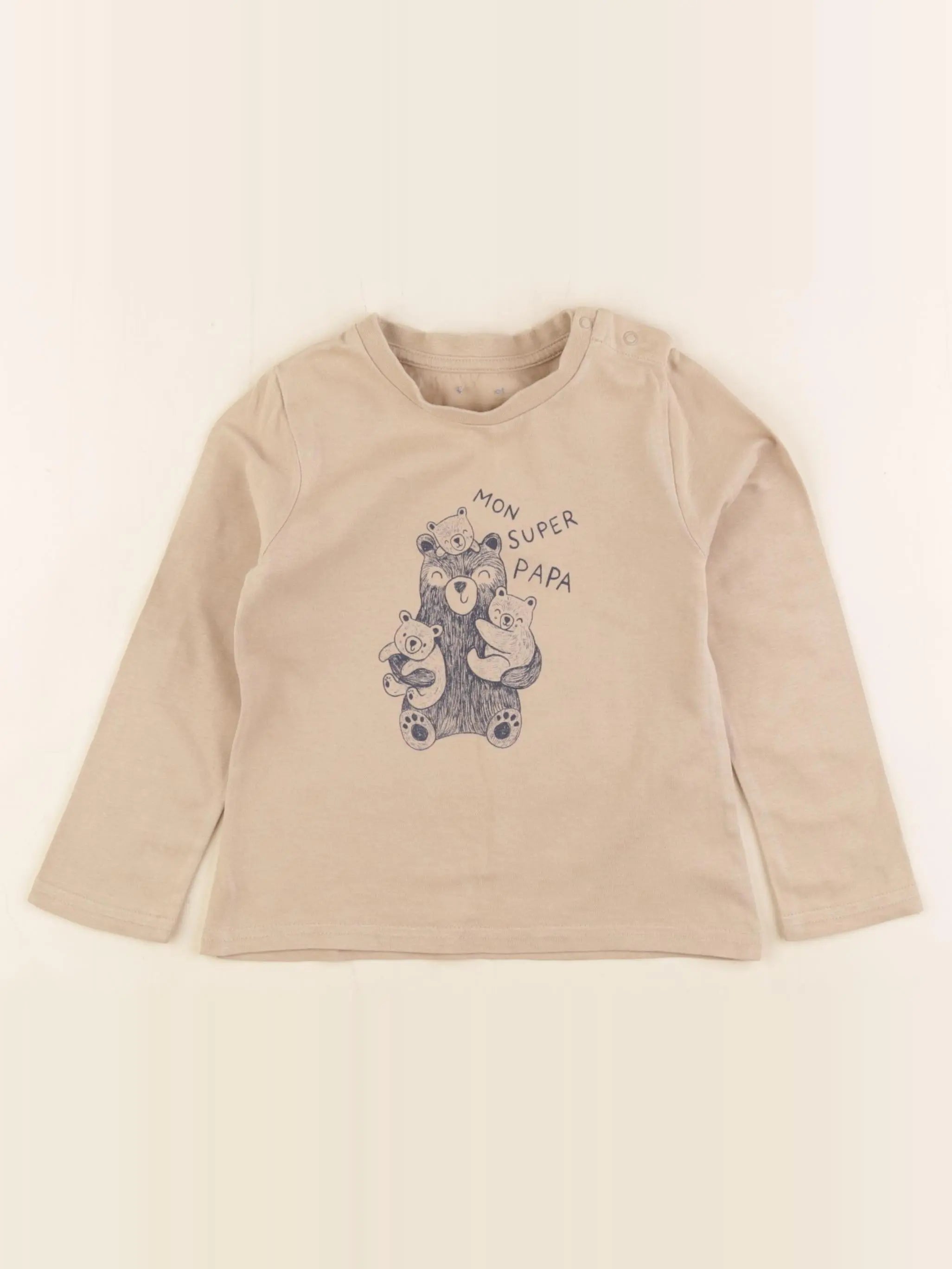 Vertbaudet - tee-shirt marron - 2 ans