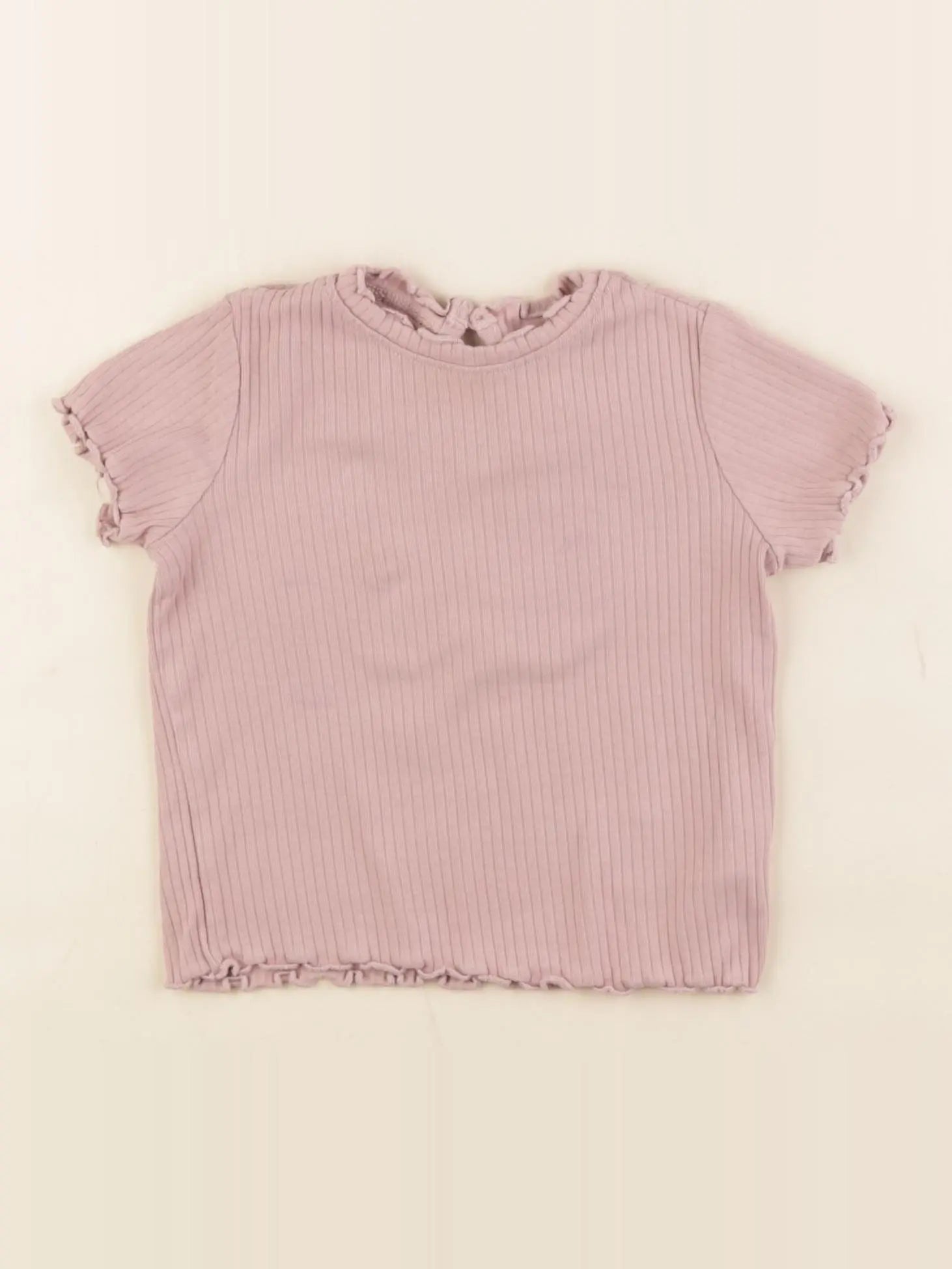 H&M - tee-shirt rose - 6/9 mois