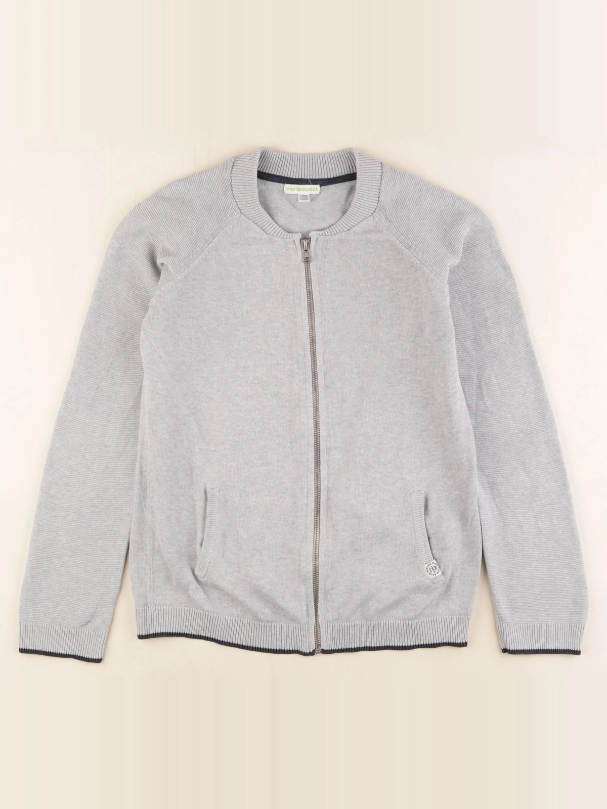 Vertbaudet - gilet gris - 10 ans